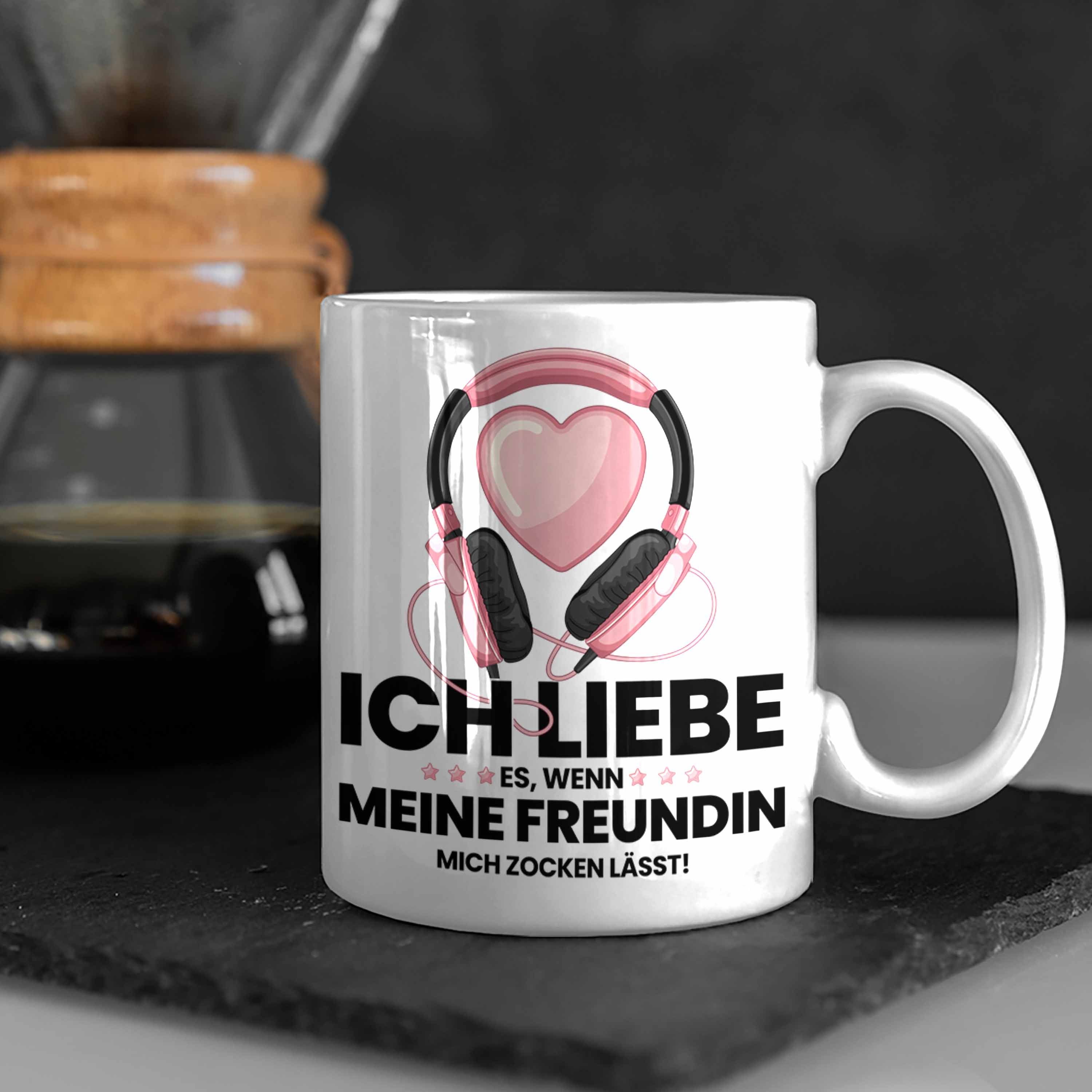 Gamer Trendation Zocken Trendation Geschenk - Headset Tassen Grafik Zocker Tasse Lustig Weiss Gaming Freundin Tasse Geschenkidee Gamer