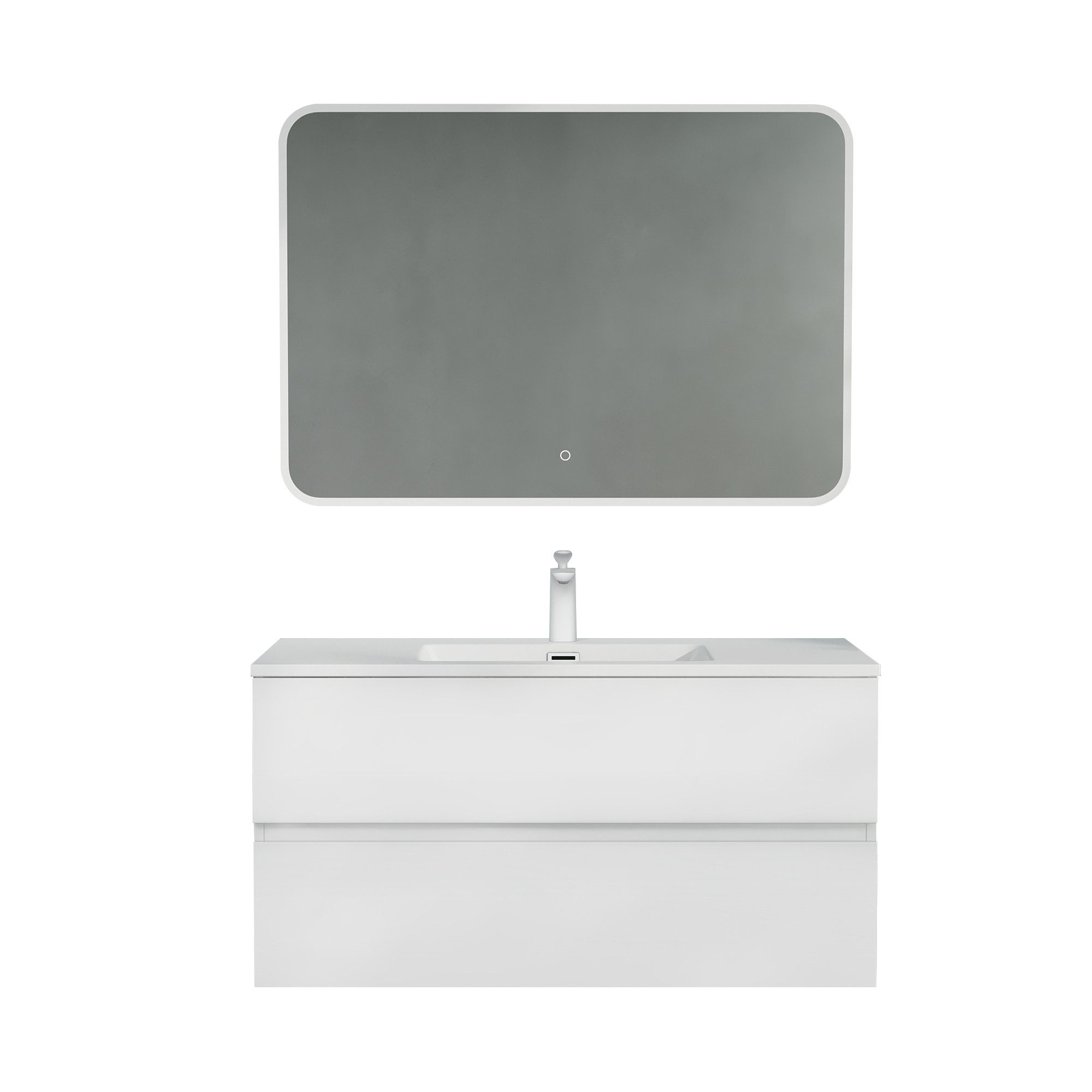 Mai & Mai Badmöbel-Set Waschtisch mit Unterschrank Waschbecken weiß Mineral günstig online kaufen