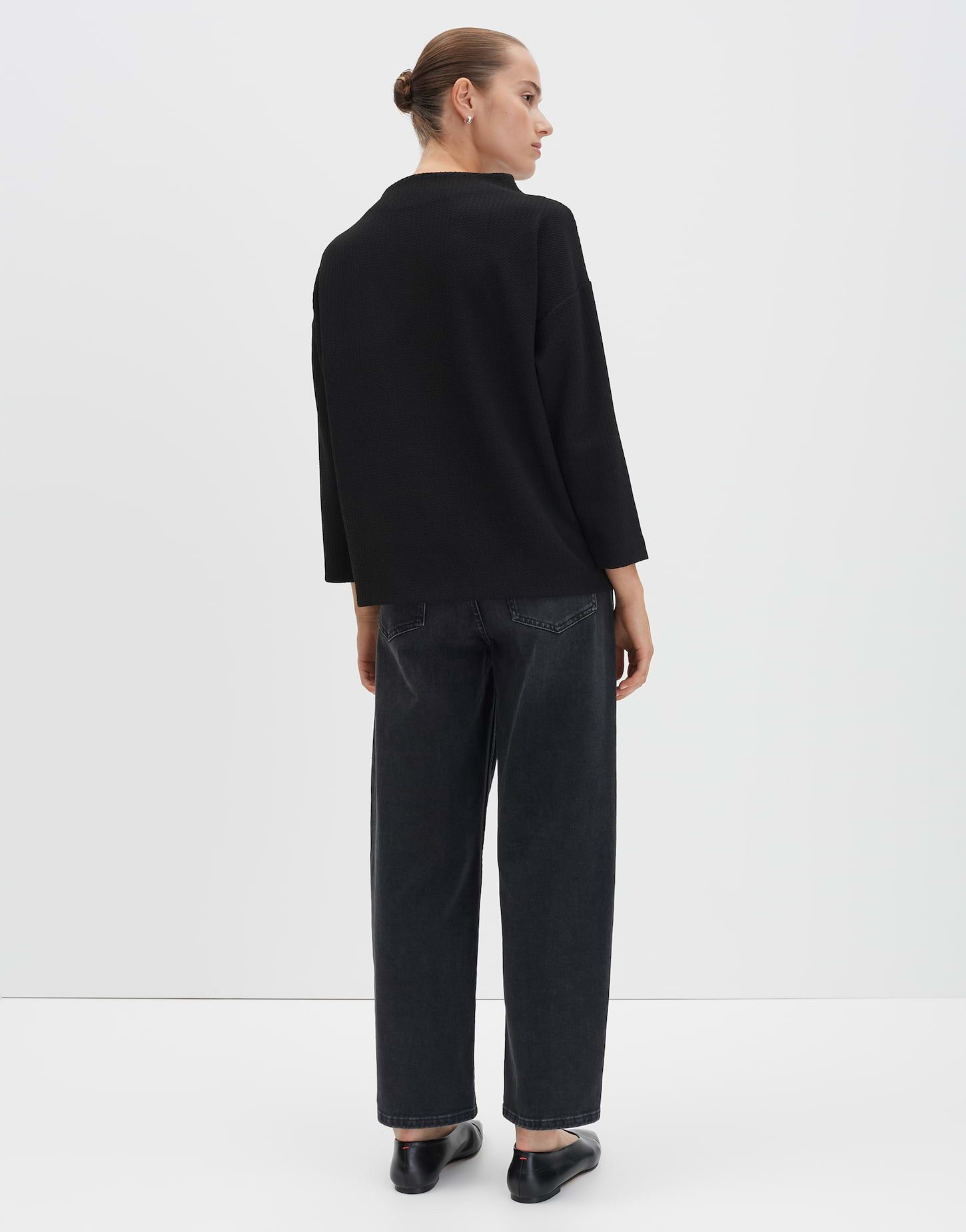 someday 3/4-Arm-Shirt KELBY Regular mit Fischgratstruktur lockere Passform, gerader Schnitt, Fischgrat Muster