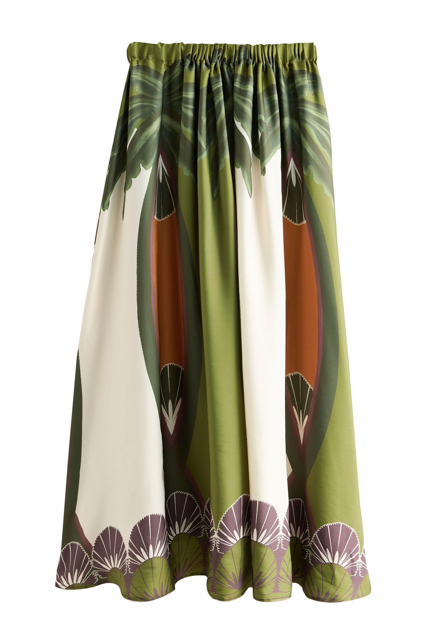 Maxirock Maxi-Faltenrock aus Satin, Kurzgröße