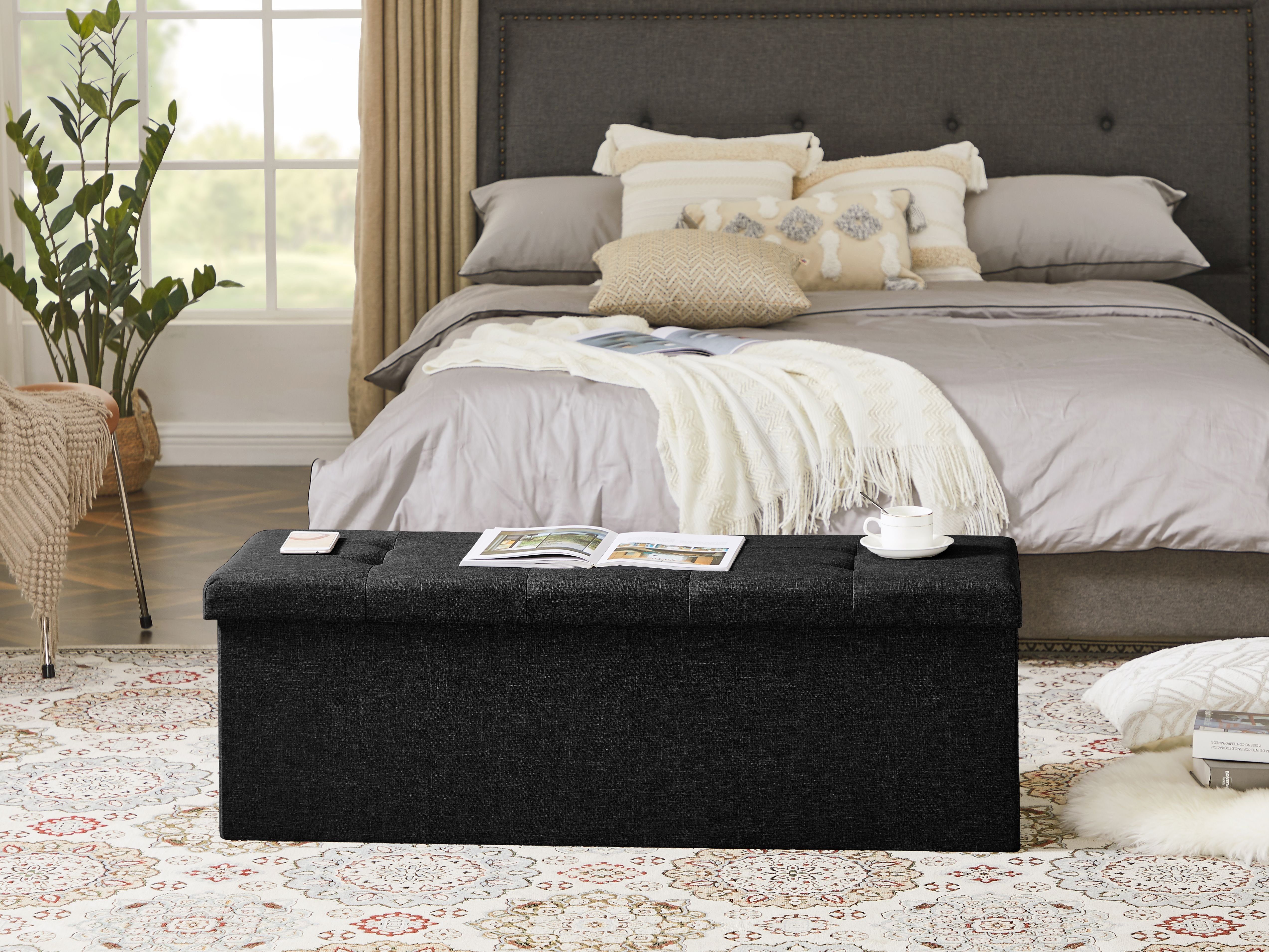 Zedelmaier Sitzbank 114cm mit Stauraum, Sitztruhe,faltbar Aufbewahrungsbox, günstig online kaufen