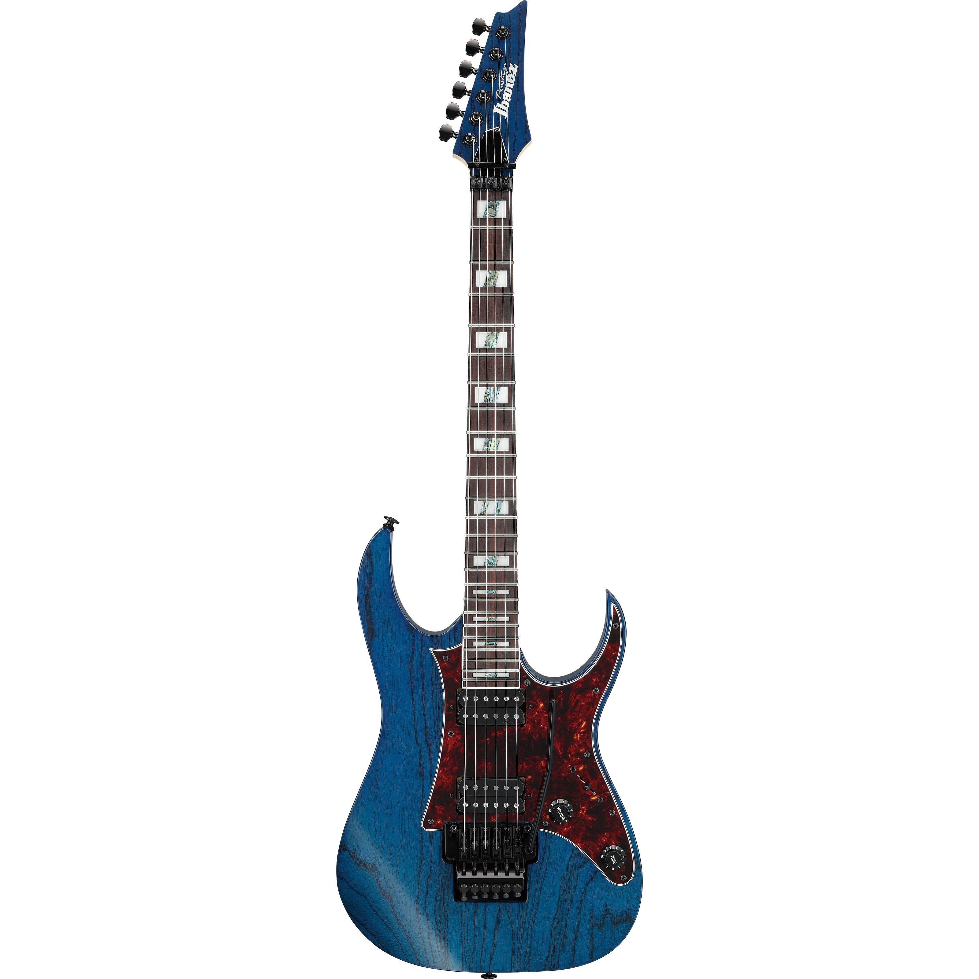 Ibanez E-Gitarre, Prestige RG653DX-TDF Transparent Deep Blue Flat - E-Gitarre