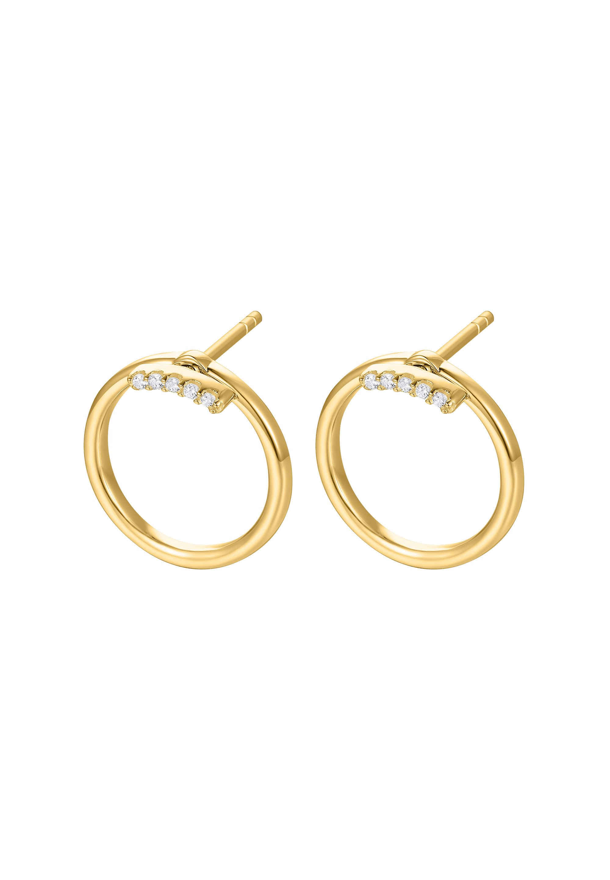 NANA KAY Paar Ohrstecker French Chic, mit farblosem Stein