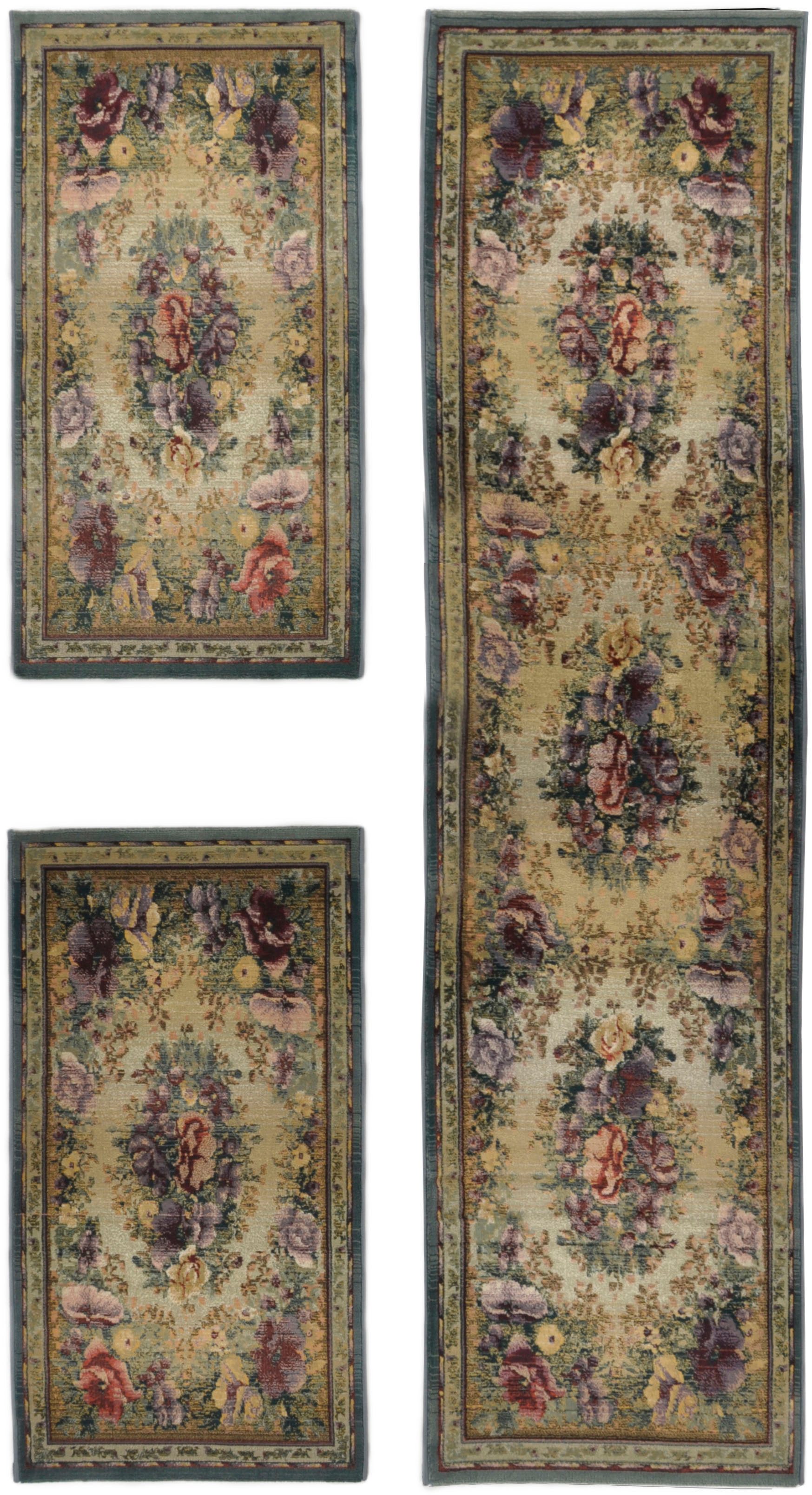 THEKO Bettumrandung Gabiro 72, Höhe 10 mm, (3-tlg), Bettvorleger, Bettvorlage, Дорожка-Set, Orient-Optik, Vintage Design