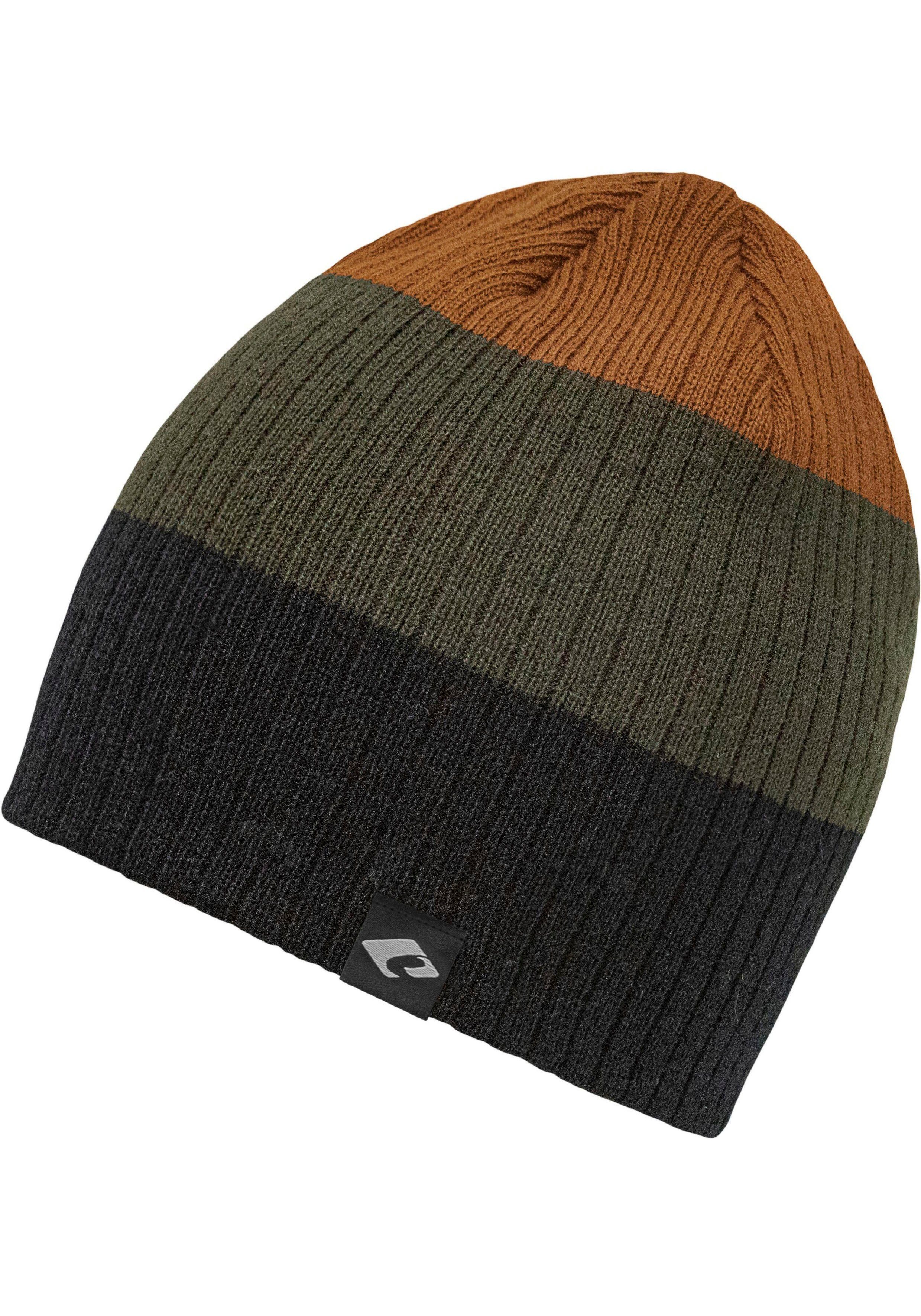 verschiedene Hat chillouts Nevio Tragmöglichkeiten brown-olive-black Strickmütze