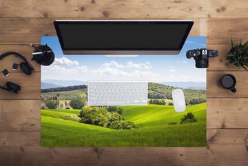 MuchoWow Gaming Mauspad Toskana im Val d'Orcia in der Nähe der mittelalterlichen Stadt San (1-St), Büro für Tastatur und Maus, Mousepad Gaming, 90x60 cm, XXL, Großes