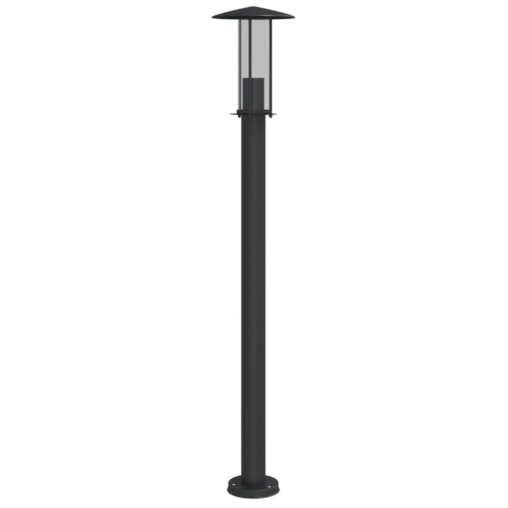 vidaXL Gartenleuchte Wegeleuchte Schwarz 100 cm Edelstahl
