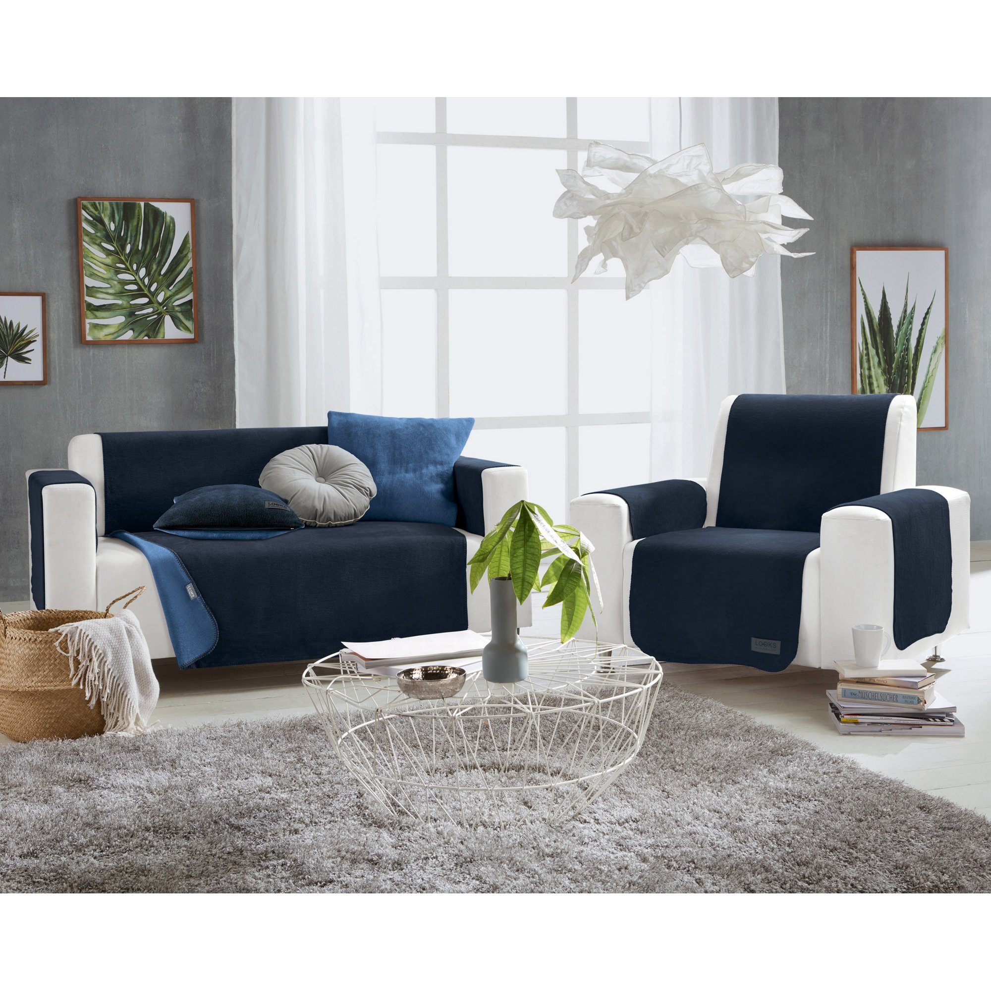 LOOKS by Wolfgang Joop Sesselschoner Sessel- und Sofaschoner, Baumwollmischung Uni