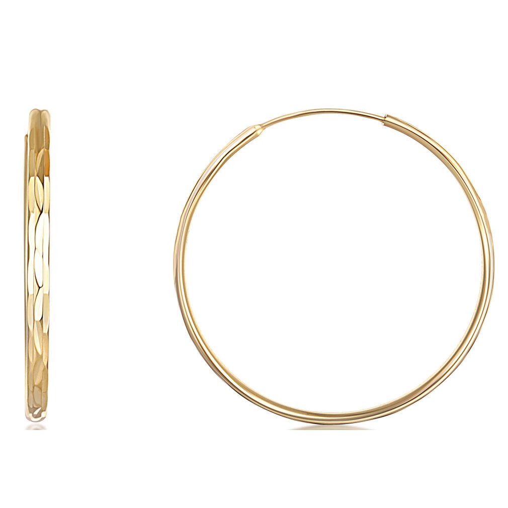 JVD Ohrring-Set Gold plated silver earrings rings SVLE0209XD5GO - Diameter: 3 cm