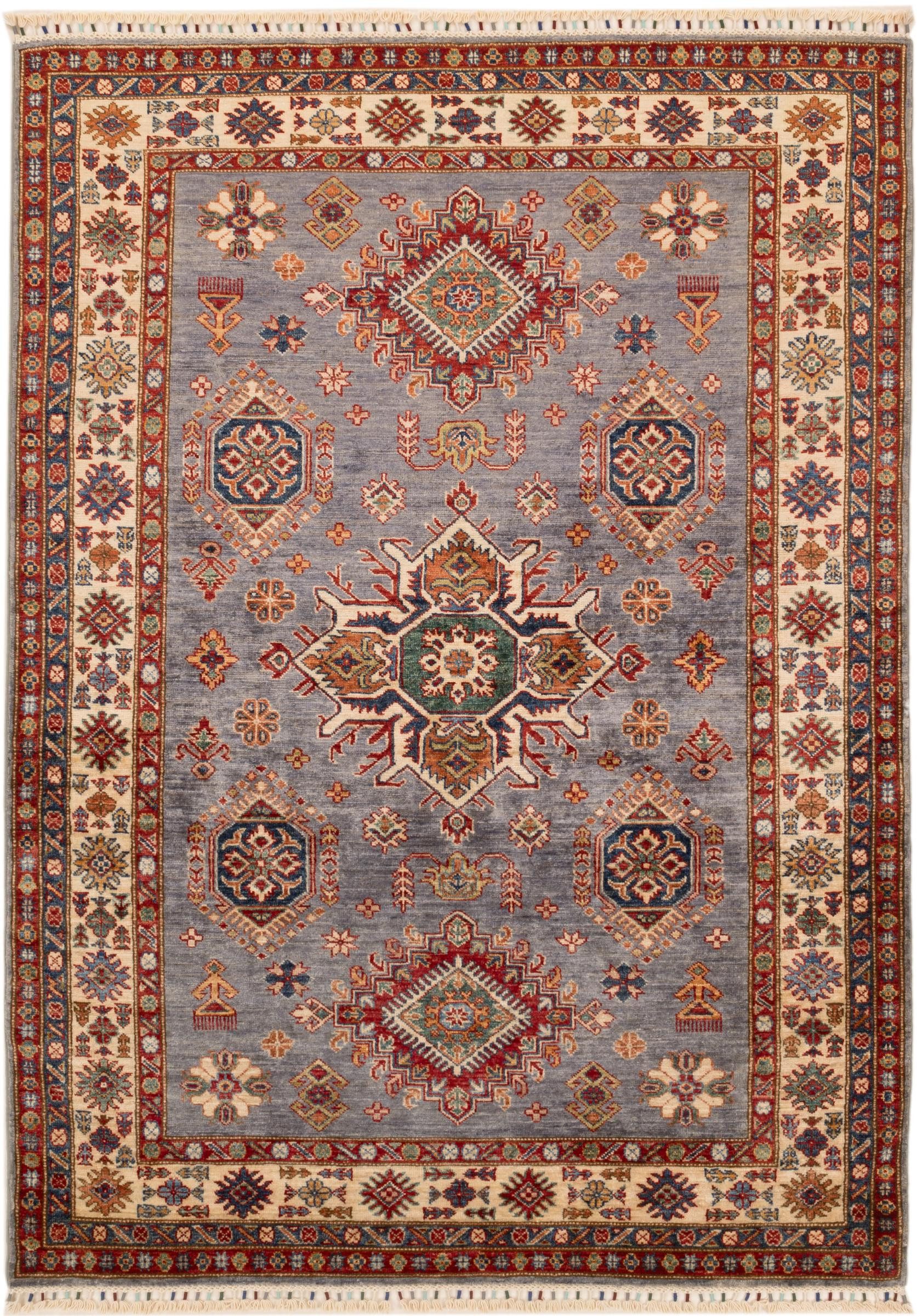 Nain Trading Orientteppich Super Kazak 153x217 Handgeknüpfter Orientteppich, rechteckig, Höhe: 6 mm