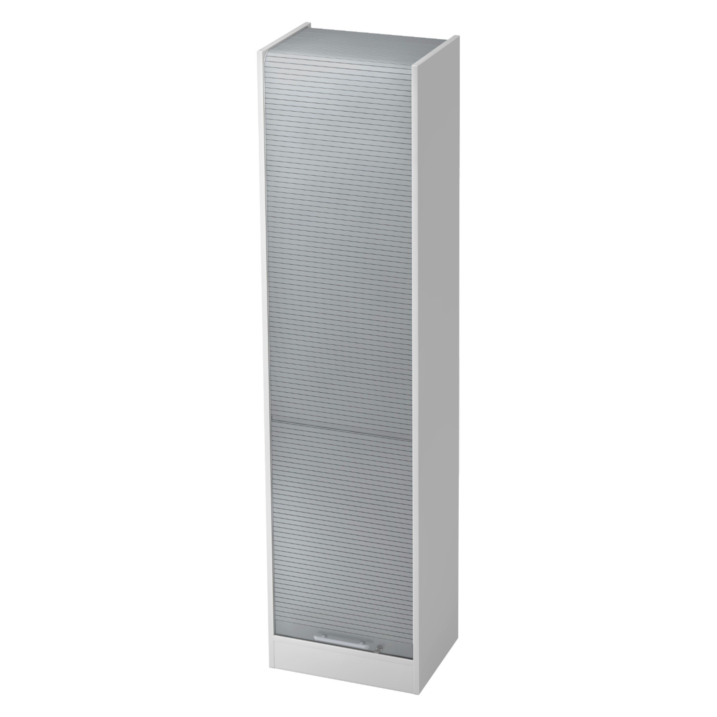 bümö Aktenschrank office Rollladenschrank Dekor: Weiß/Silber günstig online kaufen