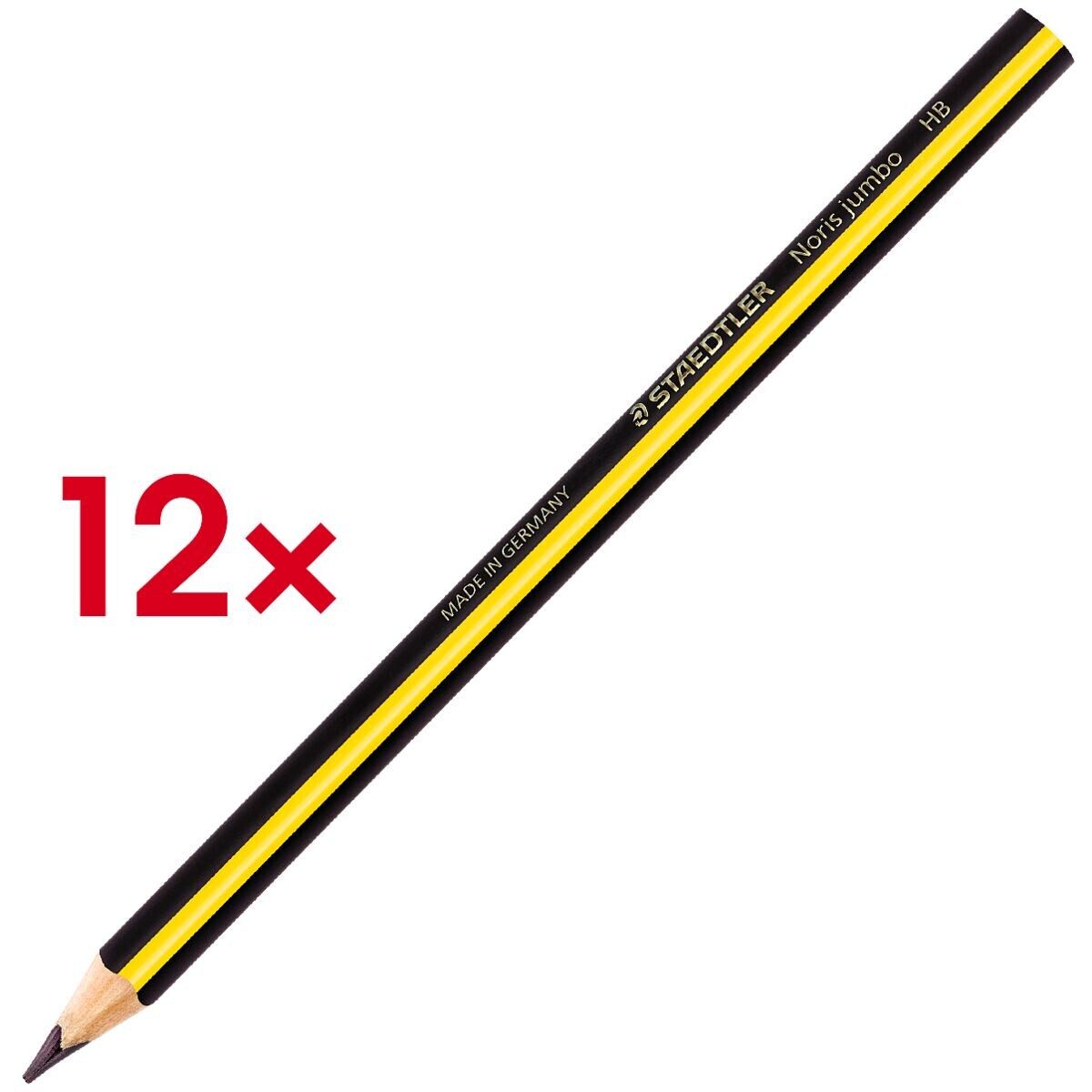 STAEDTLER Bleistift Noris® jumbo 119, (12-tlg), HB (mittelweich), Dreikant