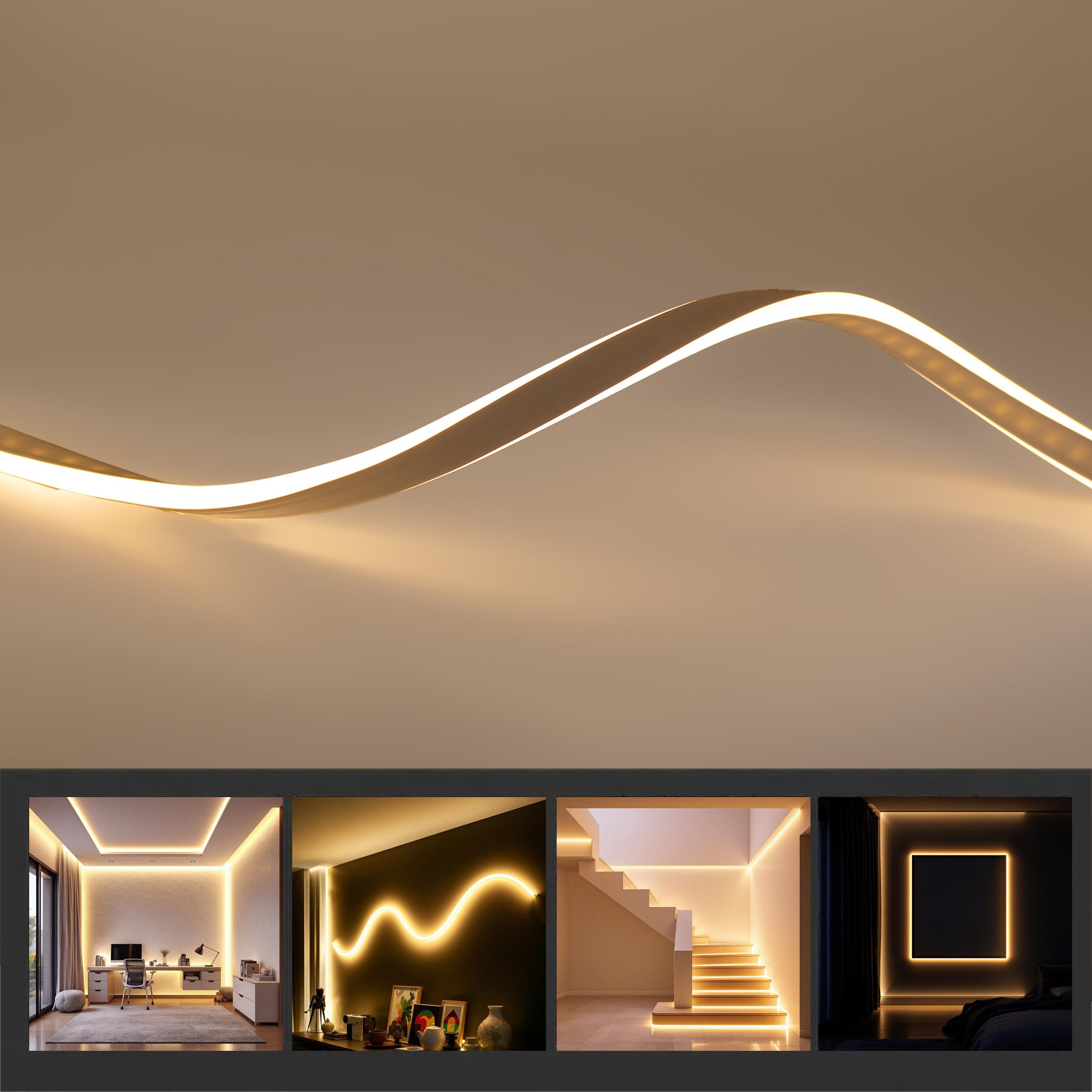 Spetebo LED-Lichterschlauch LED Lichtschlauch warmweiß - 10 m / 900 LED, 900-flammig, beleuchteter Lichterschlauch für Drinnen und Draußen