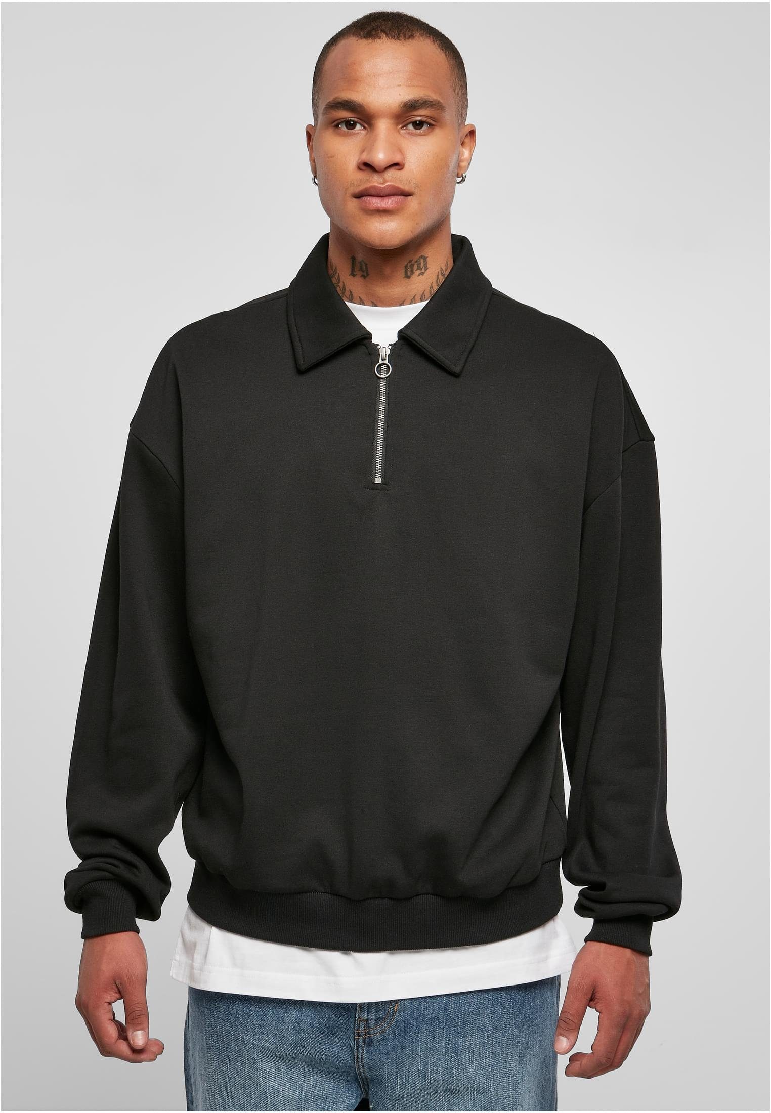 URBAN black Crew Shirt Herren Collar CLASSICS (1-tlg) Kapuzenpullover