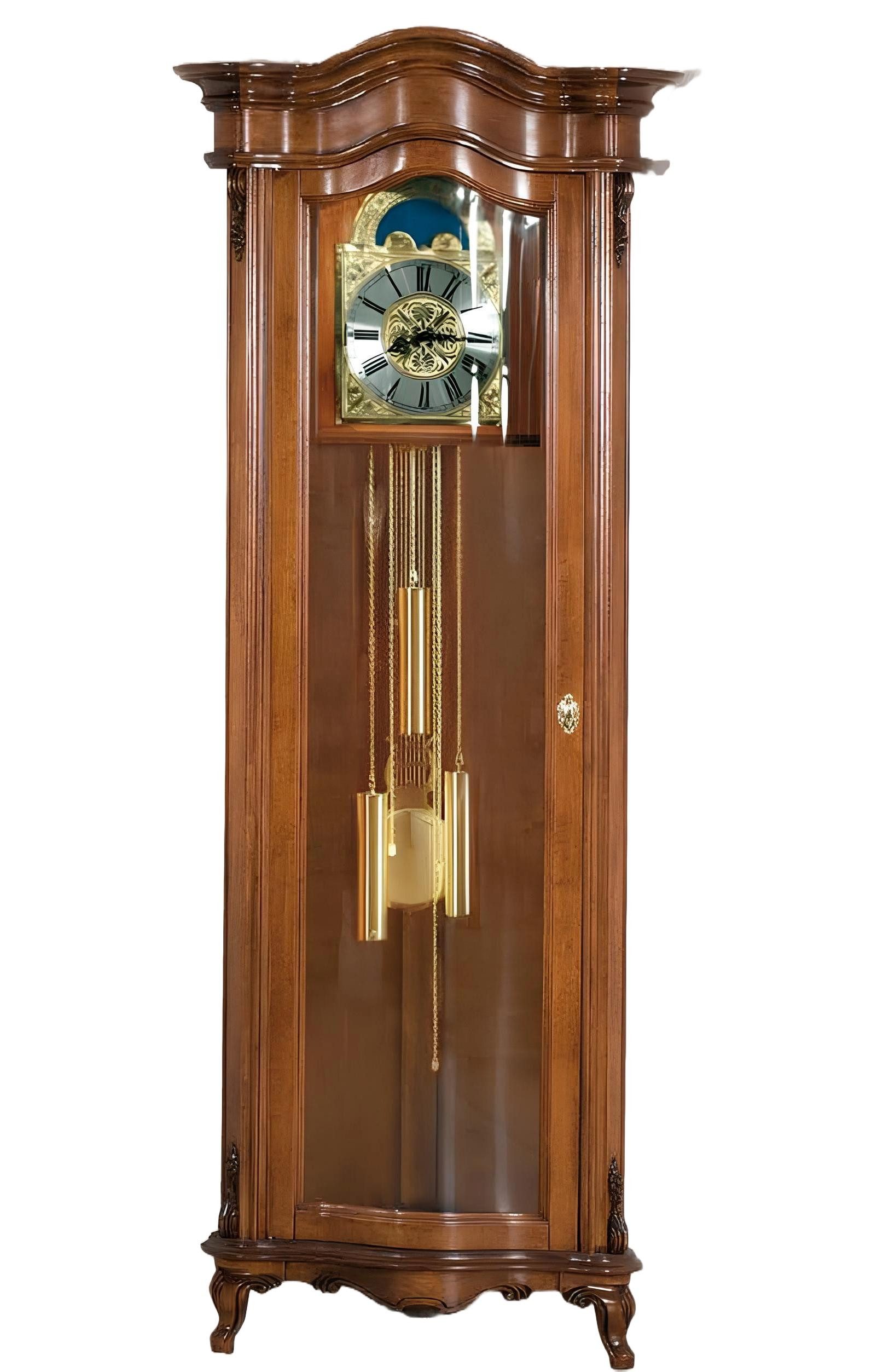 Xlmoebel Standuhr Eck-Standuhr aus massivem Echtholz für das Wohnzimmer im italienischen (Eckuhr), Hergestellt in Europa