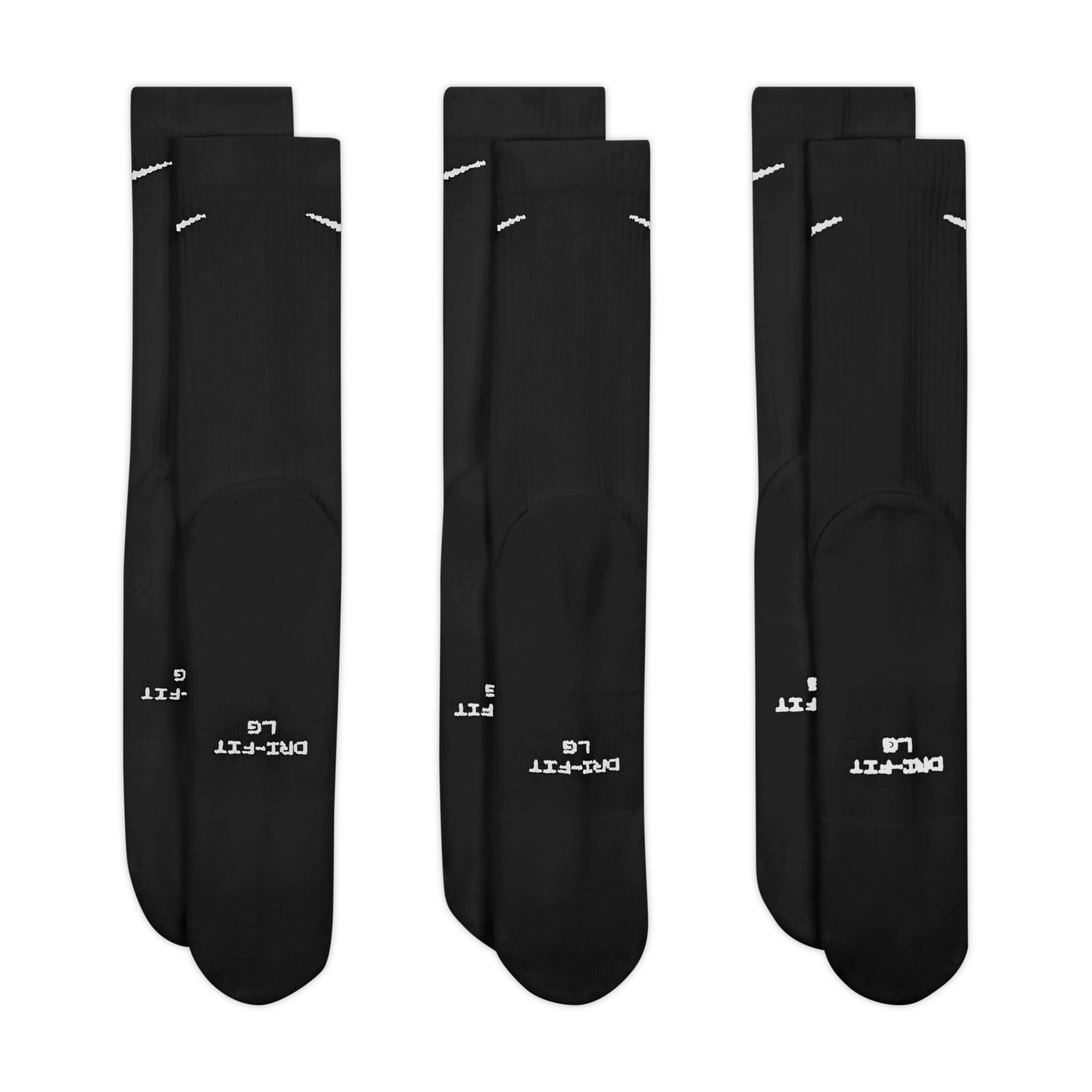 Nike Sportsocken U NK ED ELVD CRW 3P - 144 für Erwachsene, mit Baumwolle im Obermaterial, formstabil
