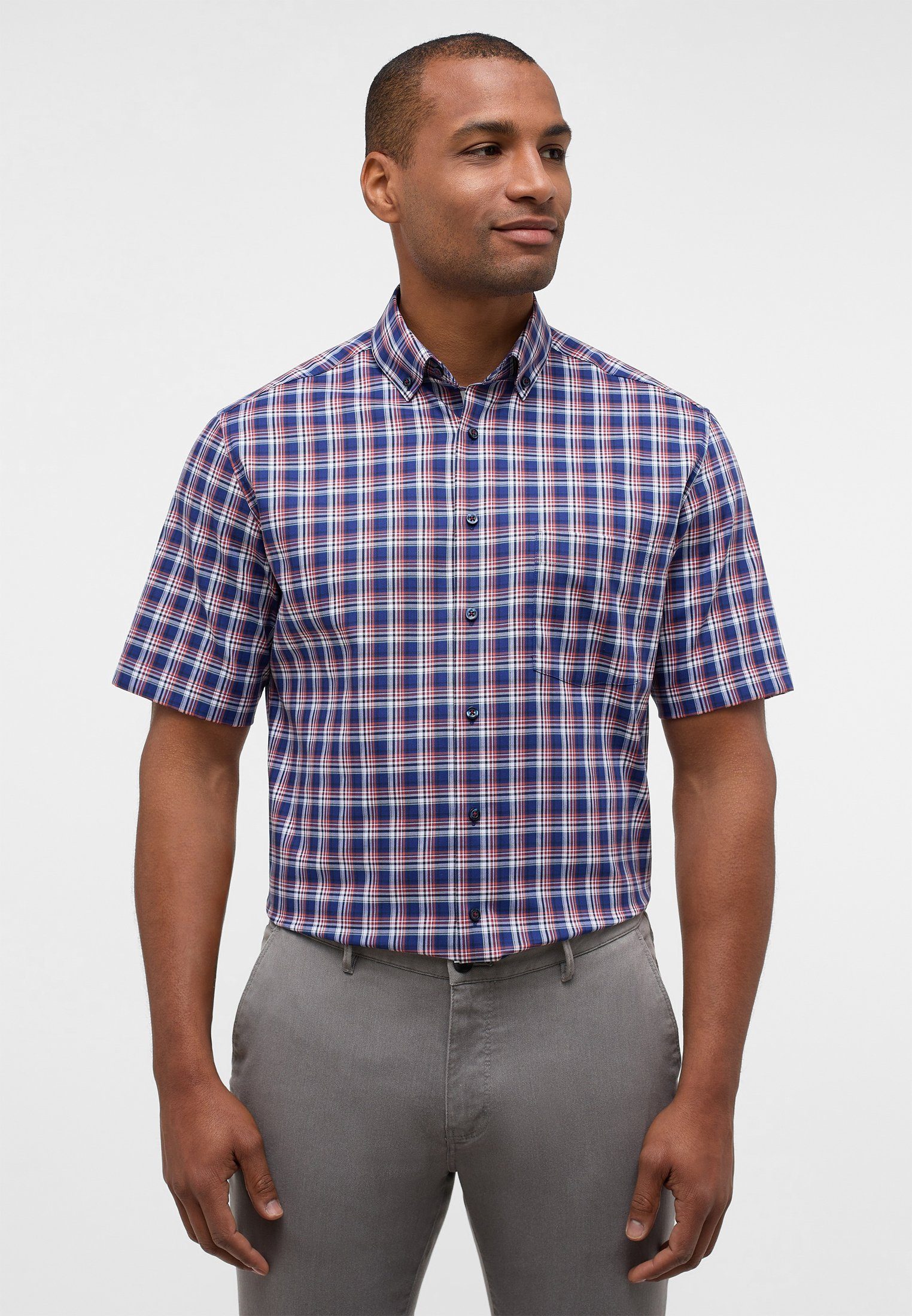 Eterna Kurzarmhemd MODERN FIT NON IRON (bügelfrei) günstig online kaufen