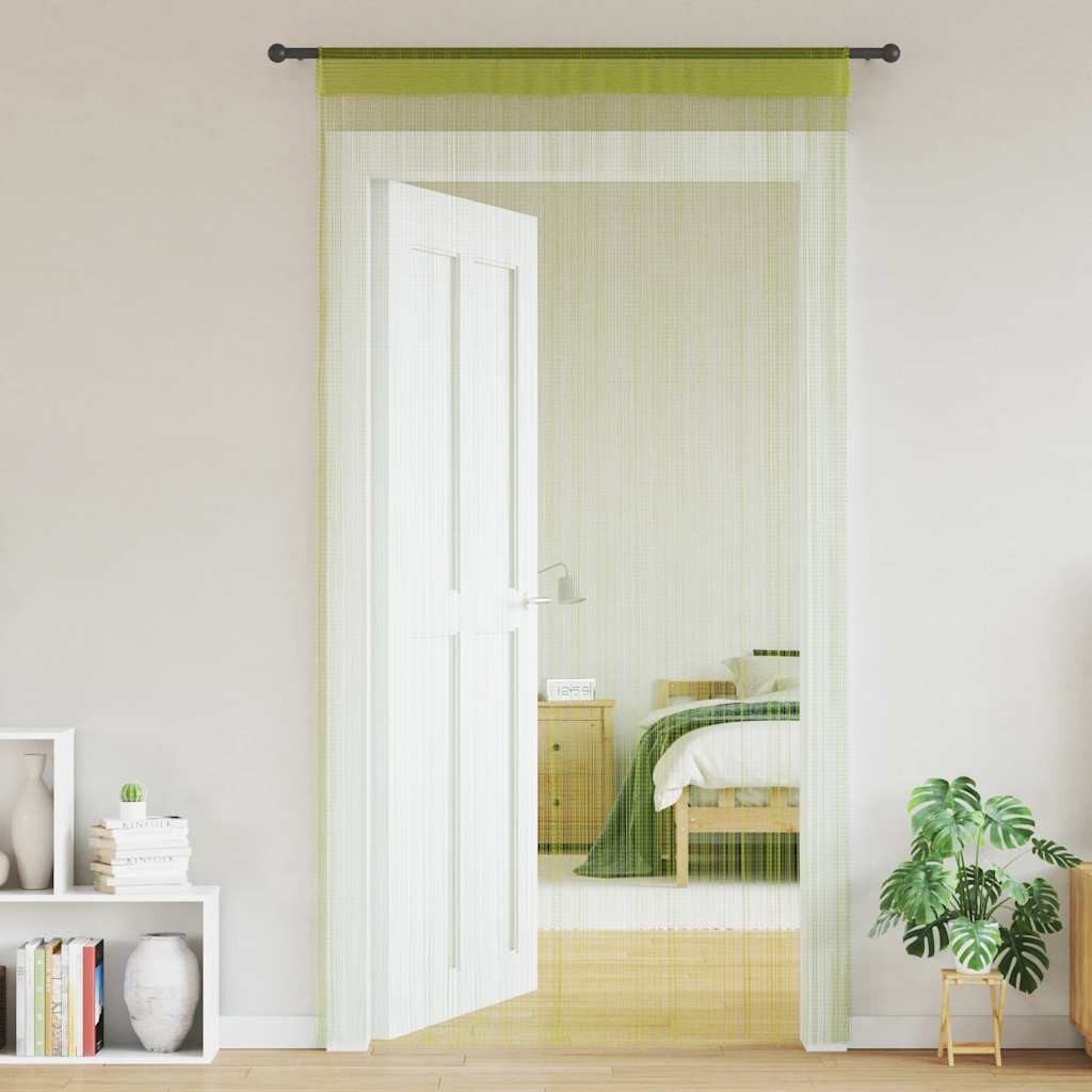 vidaXL Vorhang Fadenvorhänge 2 Stk. 140 x 250 cm Grün (2 St)