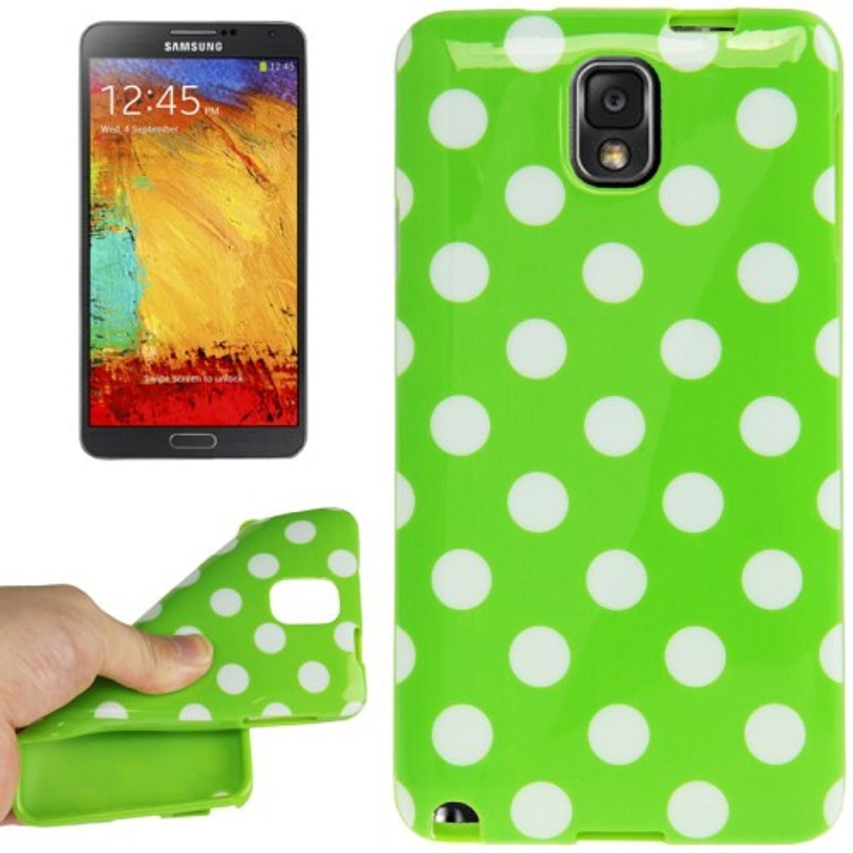 König Design Handyhülle Samsung Galaxy Note 3, Samsung Galaxy Note 3 Handyhülle Backcover Grün