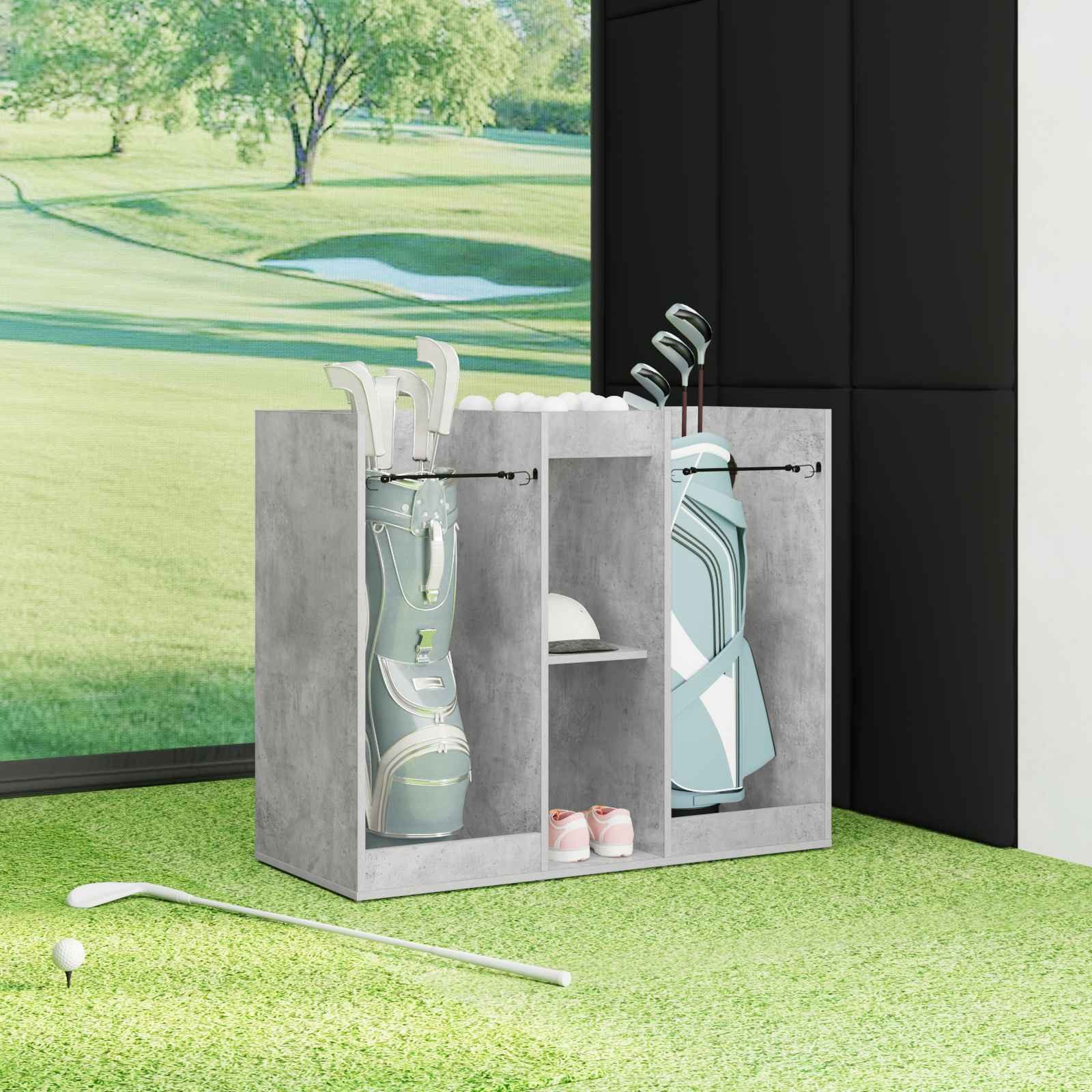 vidaXL Garderoben-Set 102 x 45 x 85,5 cm Golf Schrank Uni Beton Grau 65x45x98 cm