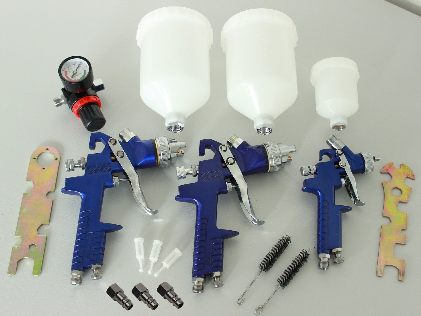 TRUTZHOLM Lackierpistole 3x HVLP Spraypistole Lackierpistole günstig online kaufen