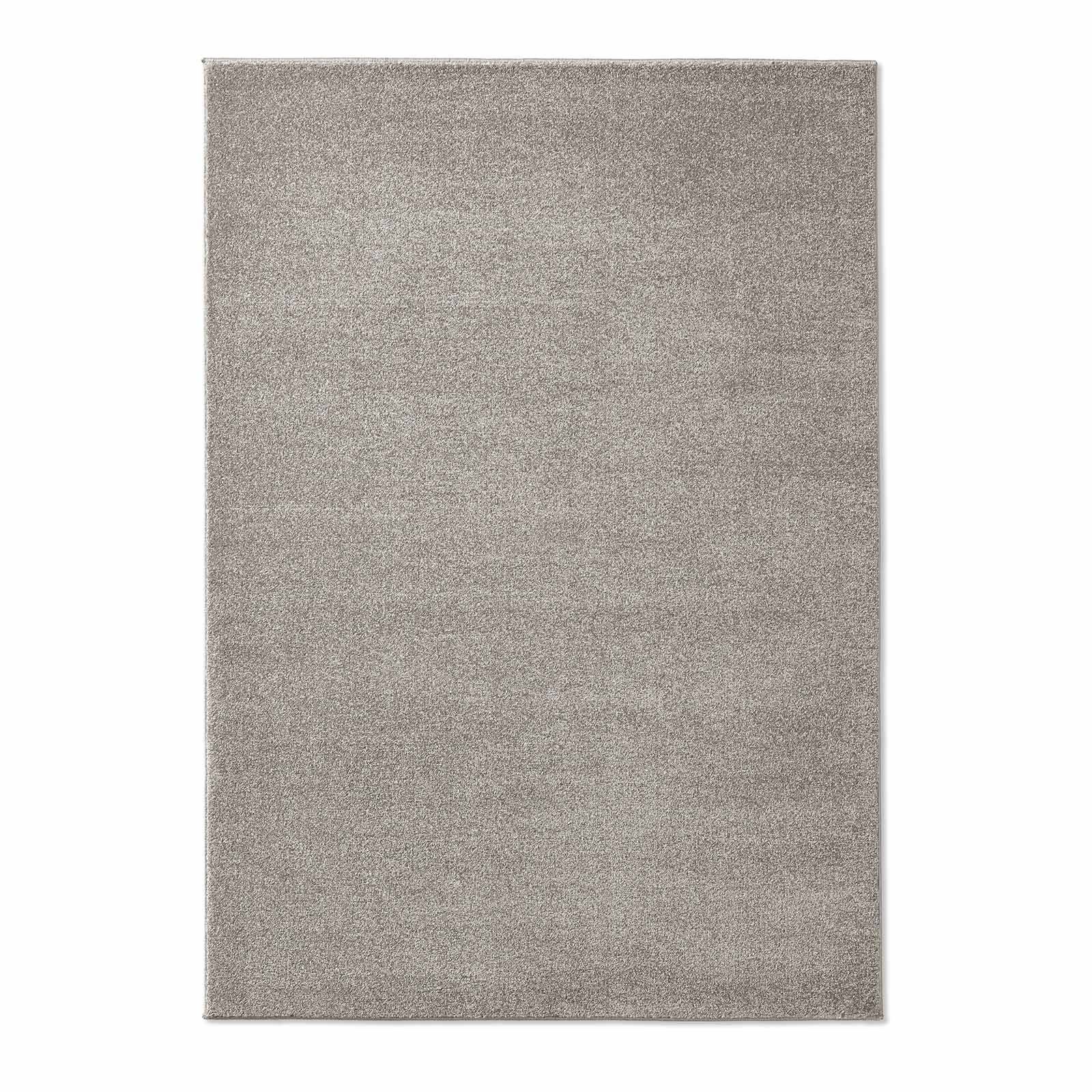 TaraCarpet Teppich Kurzflor-Webteppich Gala, rechteckig, Höhe: 13 mm, uni grau Soft Touch Wohnzimmer Schlafzimmer Kinderzimmer 080x150 cm