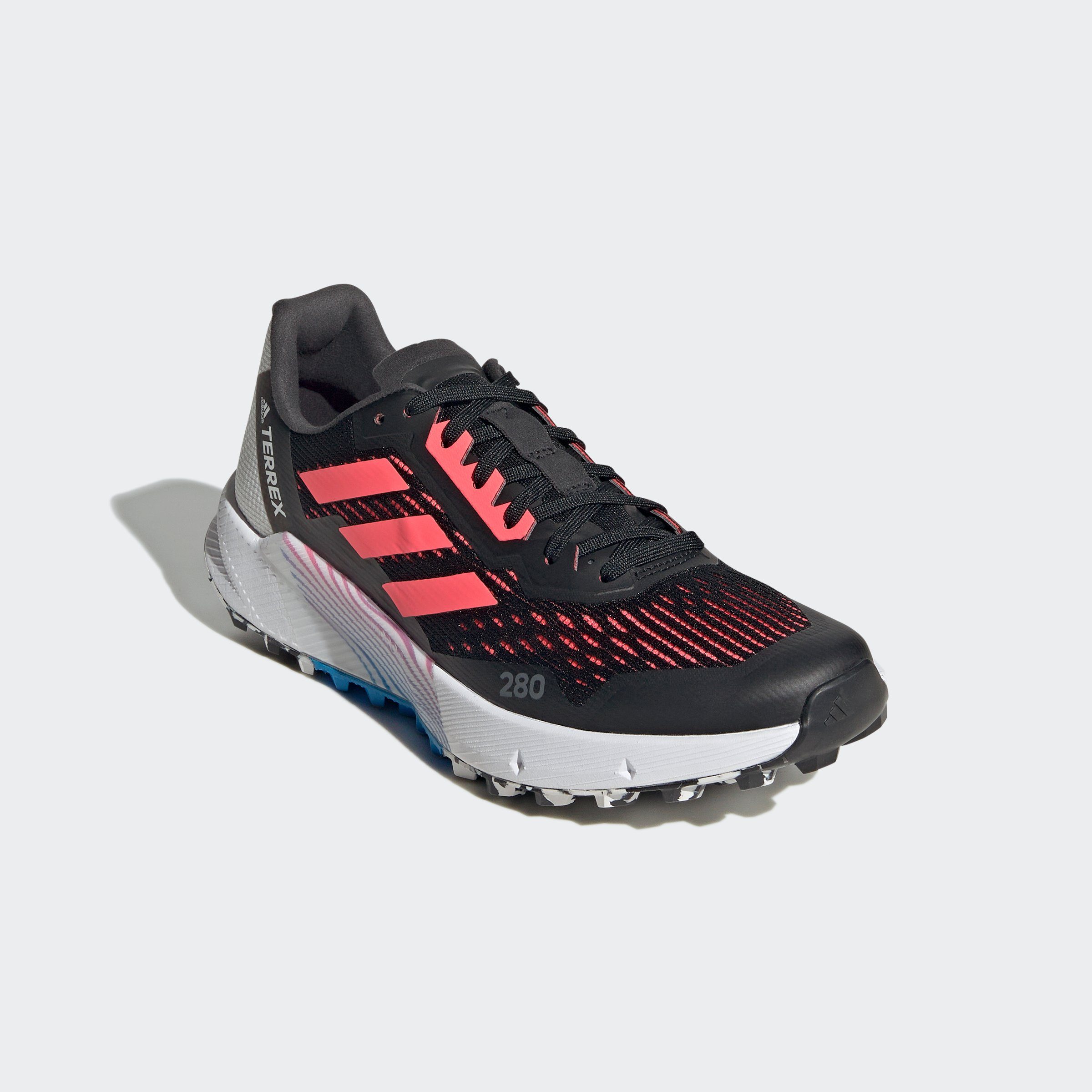 adidas TERREX AGRAVIC FLOW 2.0 TRAILRUNNING Trailrunningschuh CBLACK-TURBO-BLURUS