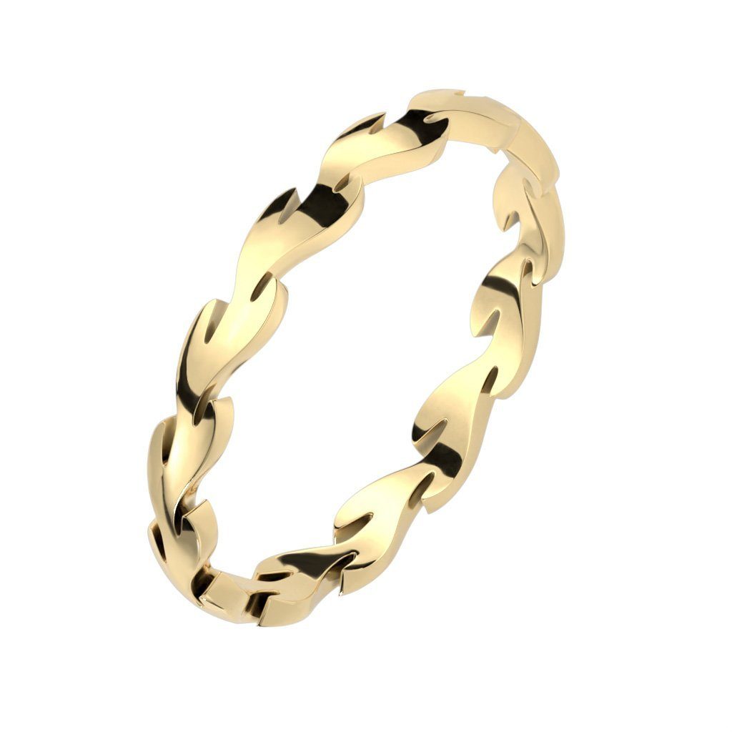 BUNGSA Fingerring Ring Rankenmotiv gold aus Edelstahl Damen 54 (17.2) (Ring, 1-tlg), Damen