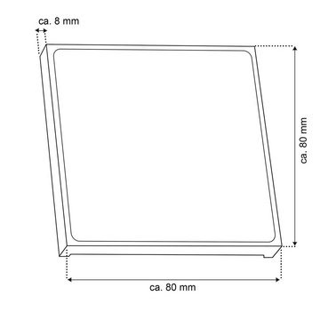 LEDANDO LED Einbaustrahler LED Treppenbeleuchtung EDGE eckig weiss für Schalterdose 3Color warmwe