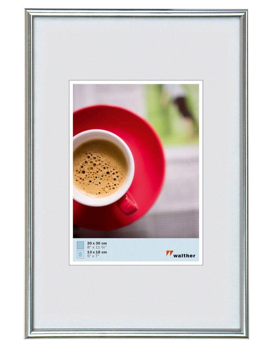 Walther Bilderrahmen Kunststoffrahmen KS835H Galeria 28x35cm silber