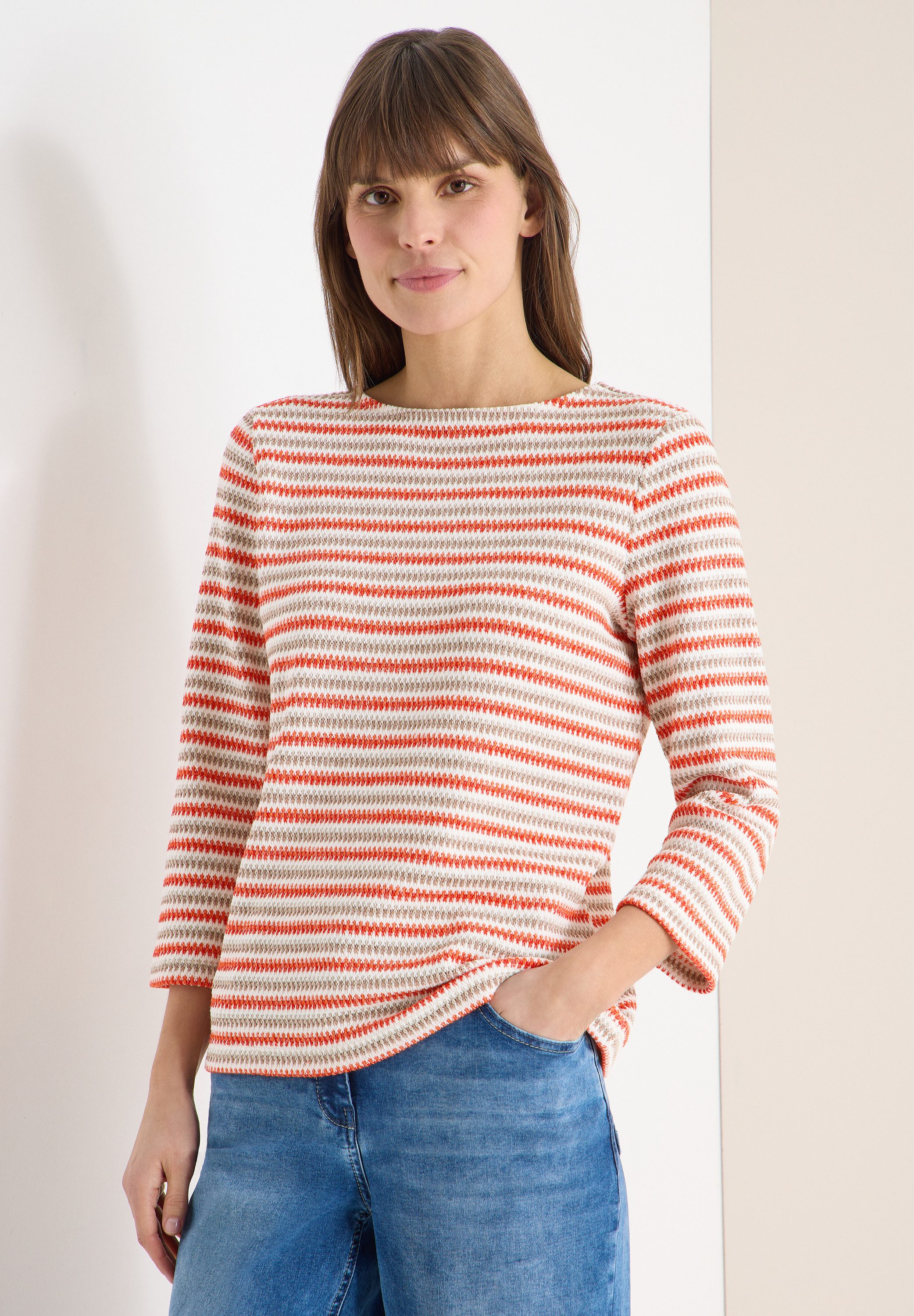 CECIL 3/4-Arm-Shirt mit 3/4 Ärmeln