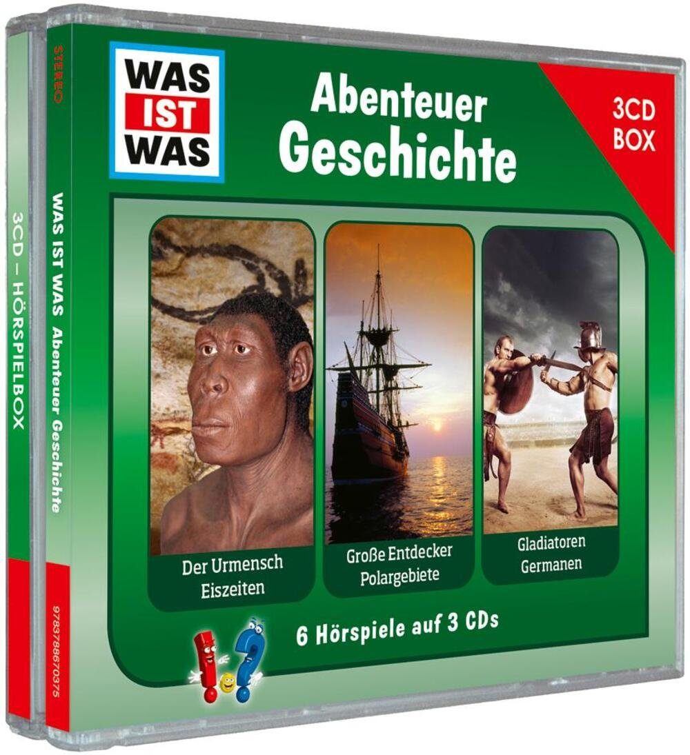 Tessloff Verlag Hörspiel WAS IST WAS 3-CD Hörspielbox. Abenteuer Geschichte