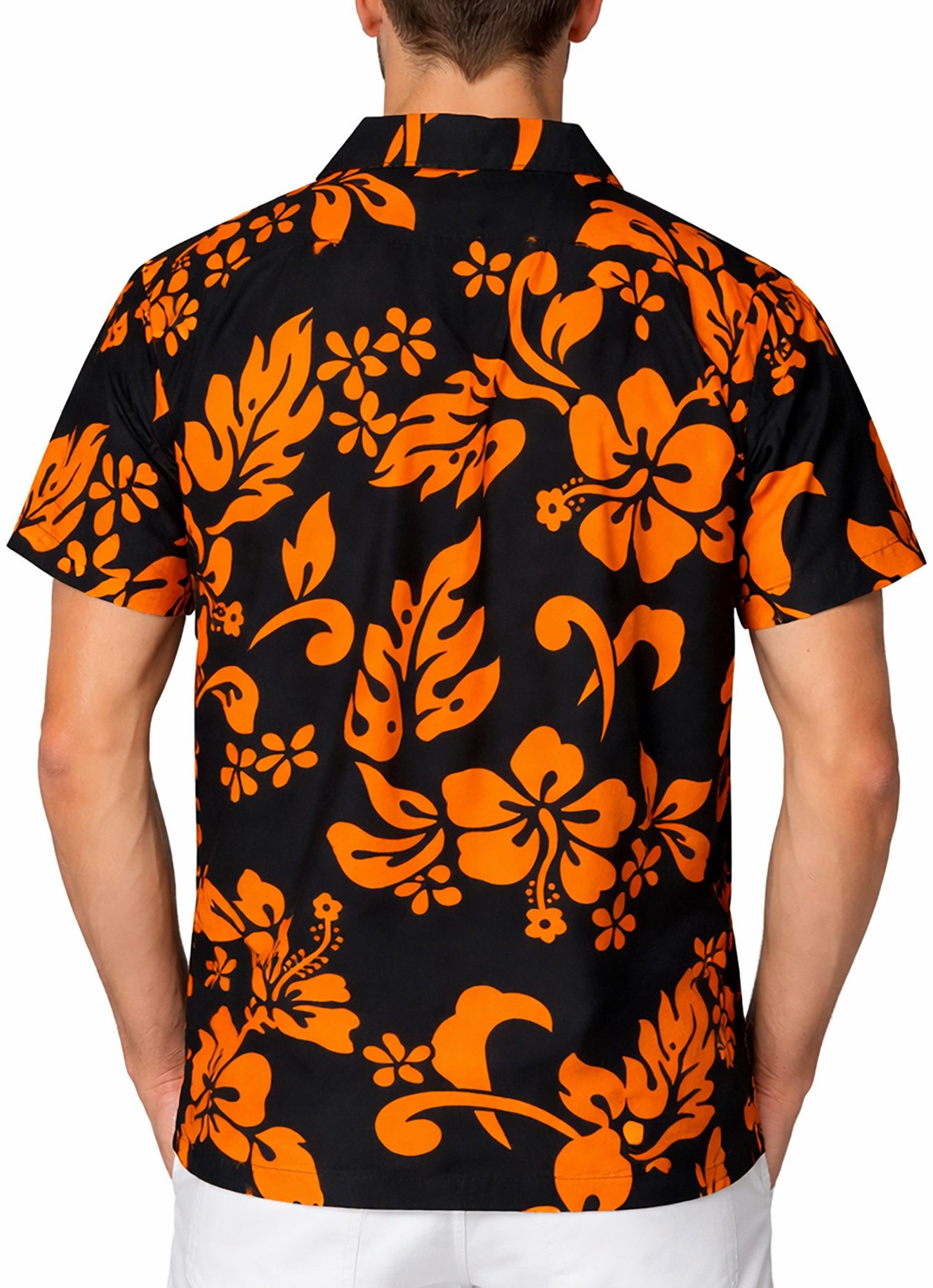 King Kameha Hawaiihemd "Hibiscus" Funky Hawaii-Hemd Herren Kurzarm Front-Tasche Stylish – Bild 4 von 5