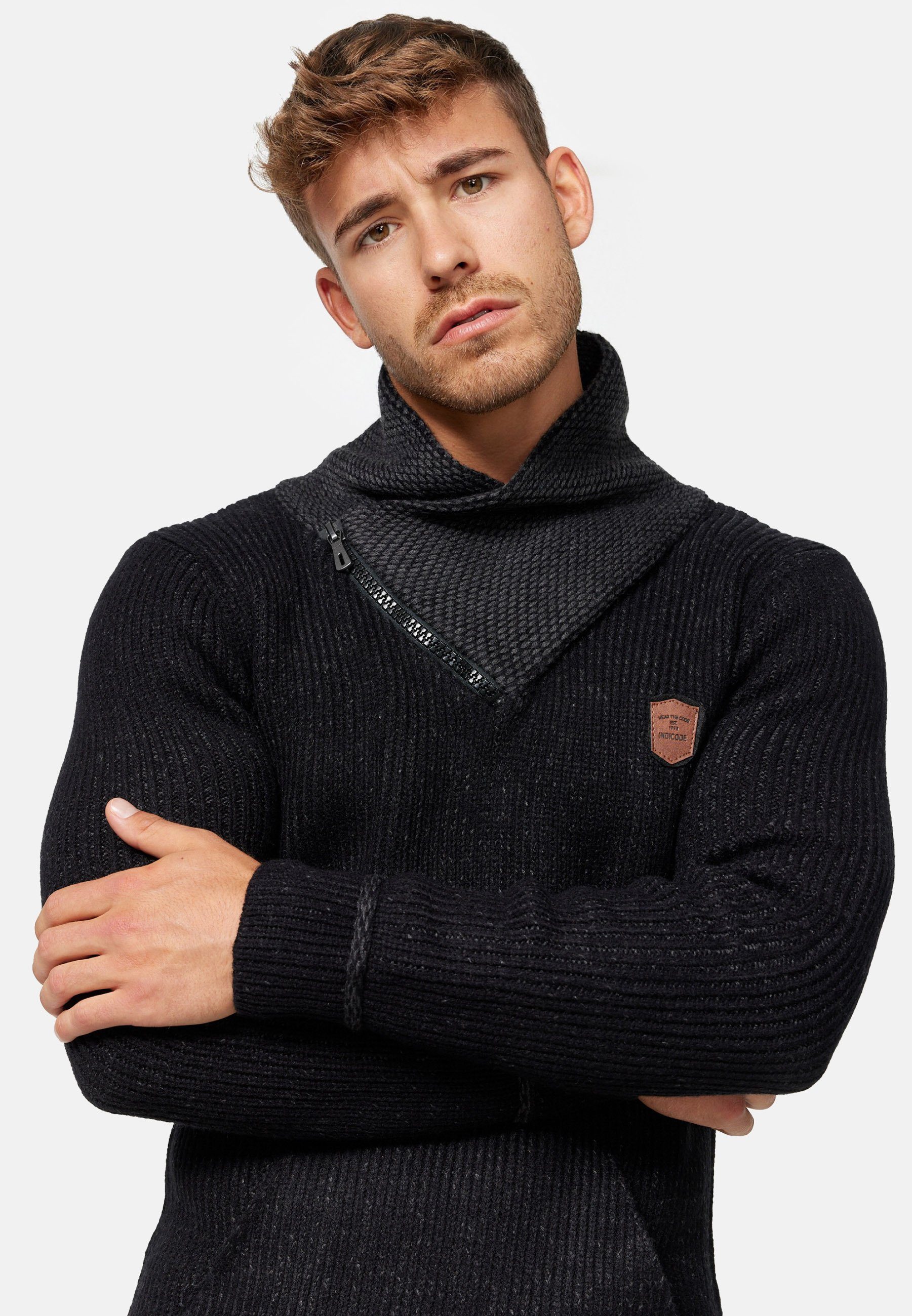 Indicode Rollkragenpullover Herren Dane Strickpullover Herrenpullover
