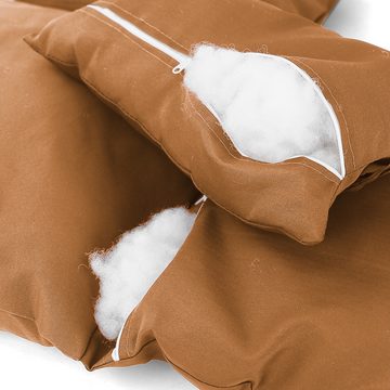 RAMROXX Hängesessel Kissen für Hängesessel Korb inkl. Rückenteil 2-teilig Style Braun