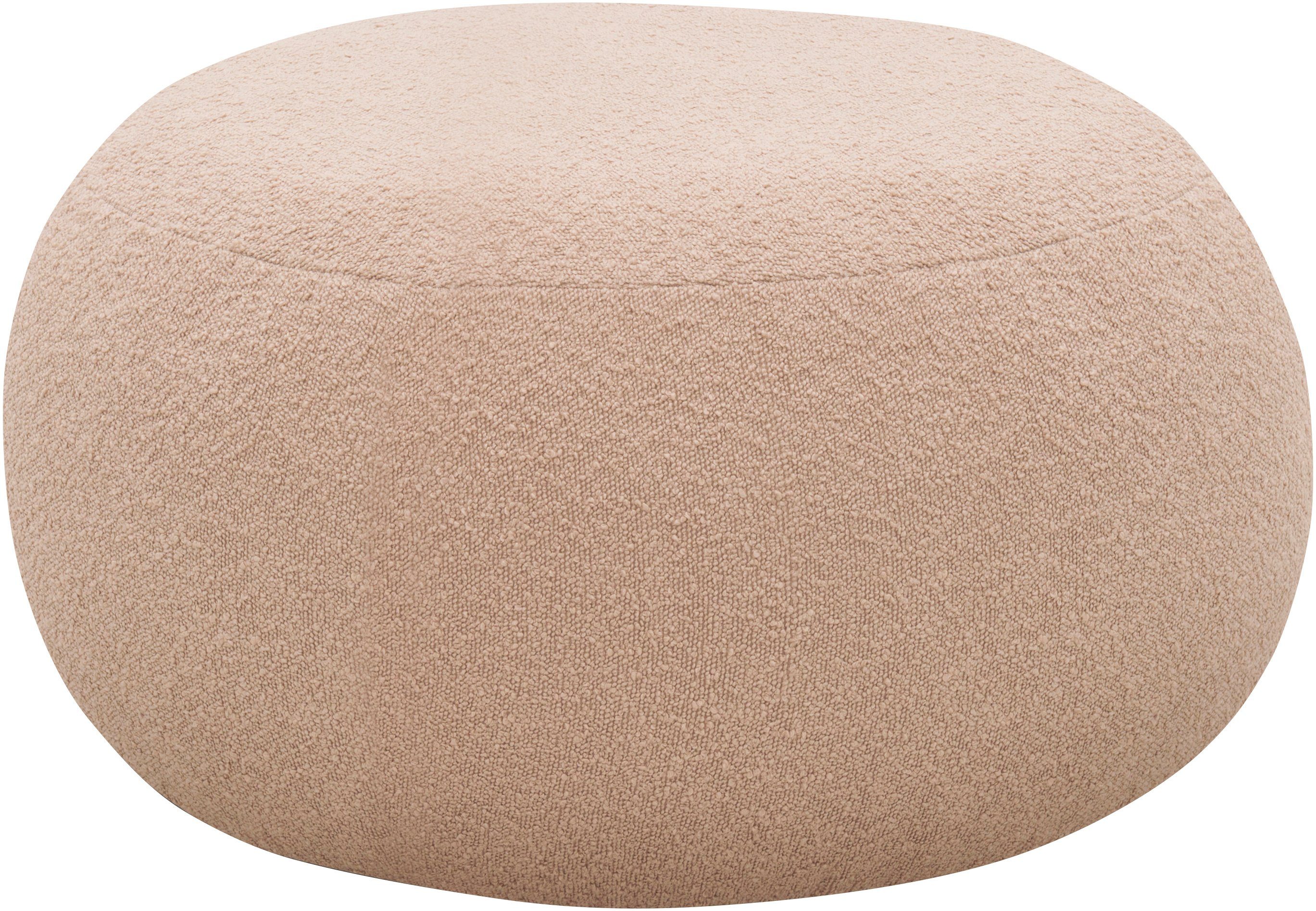 Home affaire Polsterhocker Mithras I Lieferzeit nur 2 Wochen, passend zum Sessel Mithras II, Bouclé oder Fellimitat, Durchmesser 65 oder 85 cm