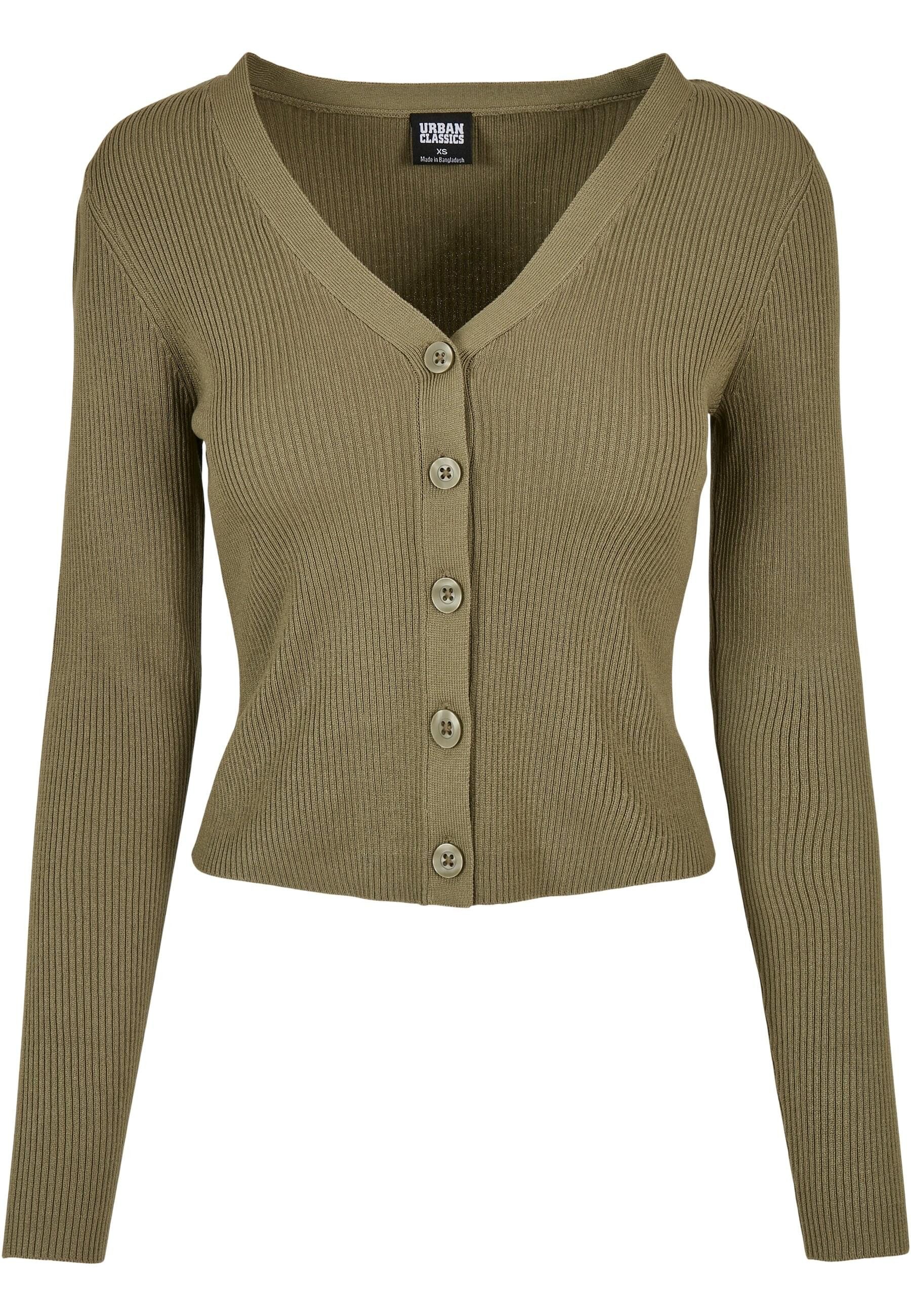 Strickjacke Urban Classics Damen Ladies Short Rib Knit Cardigan