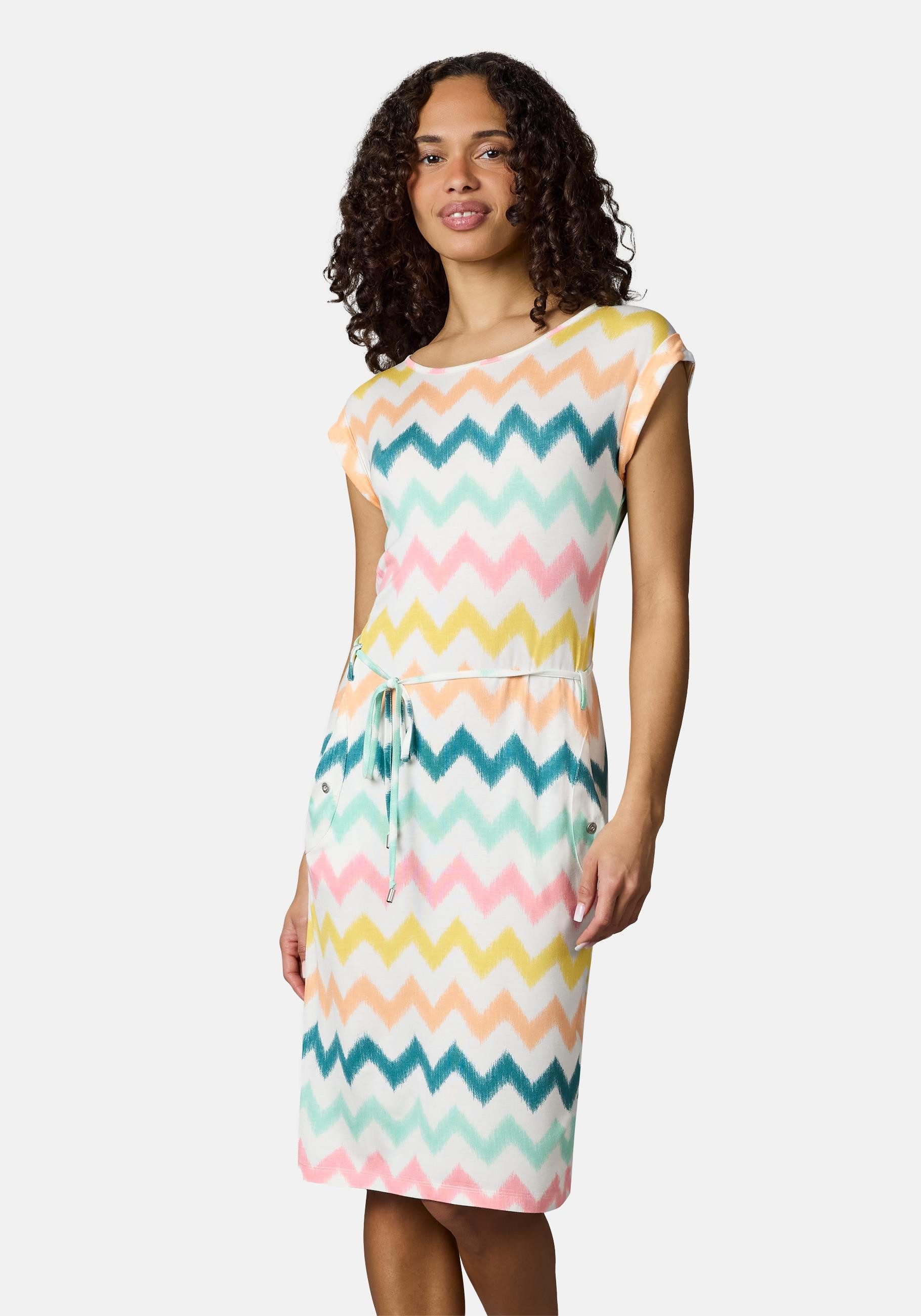 Ragwear Sommerkleid Taggien Print Leichtes, bequemes Midikleid mit Muster