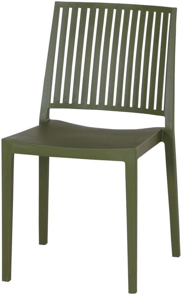 Siena Garden Gartensessel Lane 2er Set Stapelstuhl olive (Set, 2-St), Gestell, Polypropylen/Glasfaser