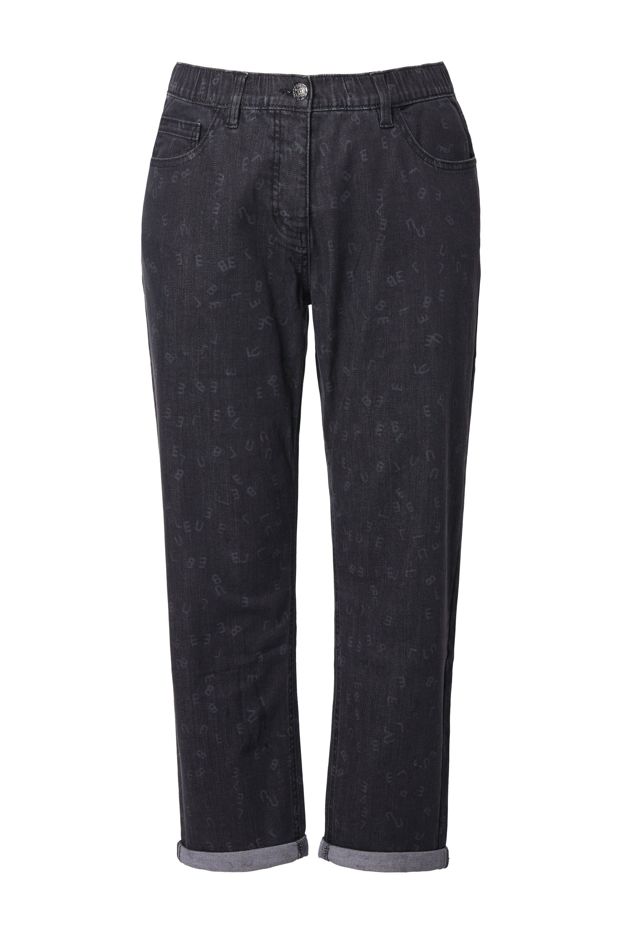 Regular-fit-Jeans Boyfriend-Jeans Buchstaben 5-Pocket-Hose