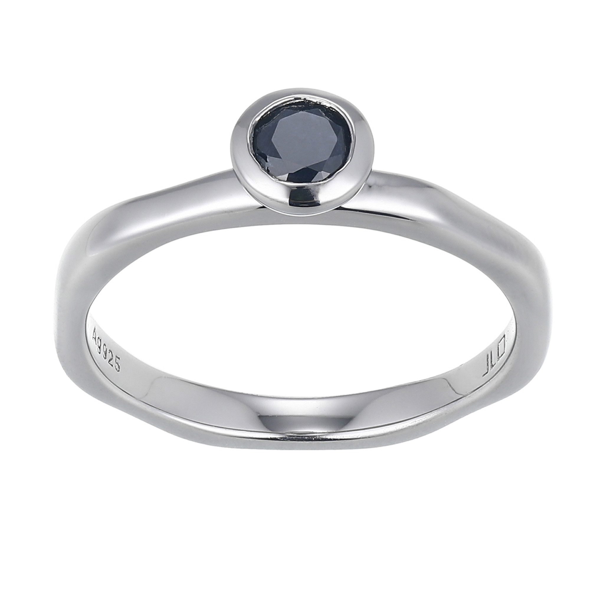 Cavill Solitärring Cavill 925 Silberring mit 0,30 ct rundem schwarzen Saphi günstig online kaufen