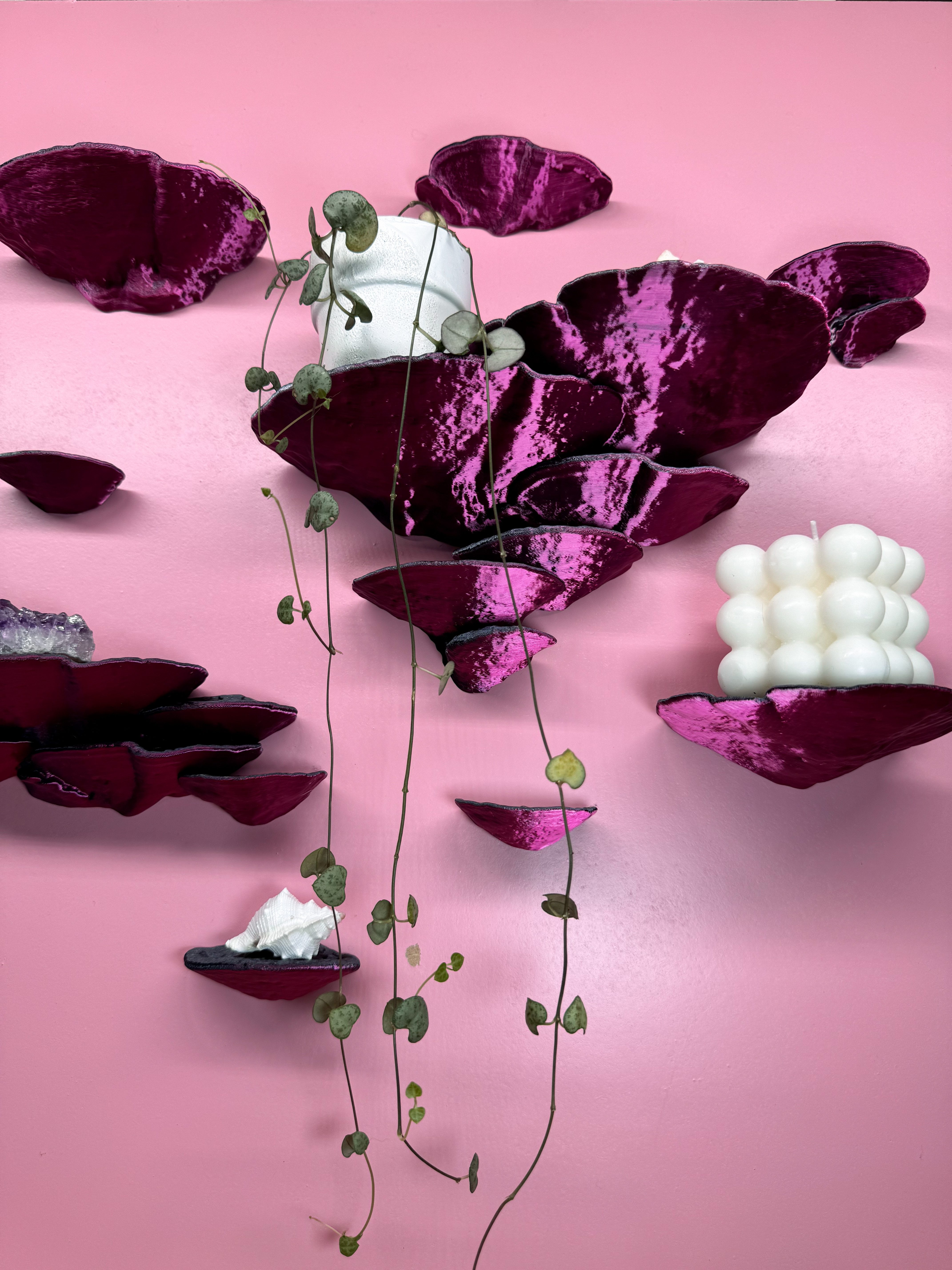 Roomberry Deko-Wandregal Trameten Pilzwandregal Bundle - 9-teiliges Set, Pi günstig online kaufen