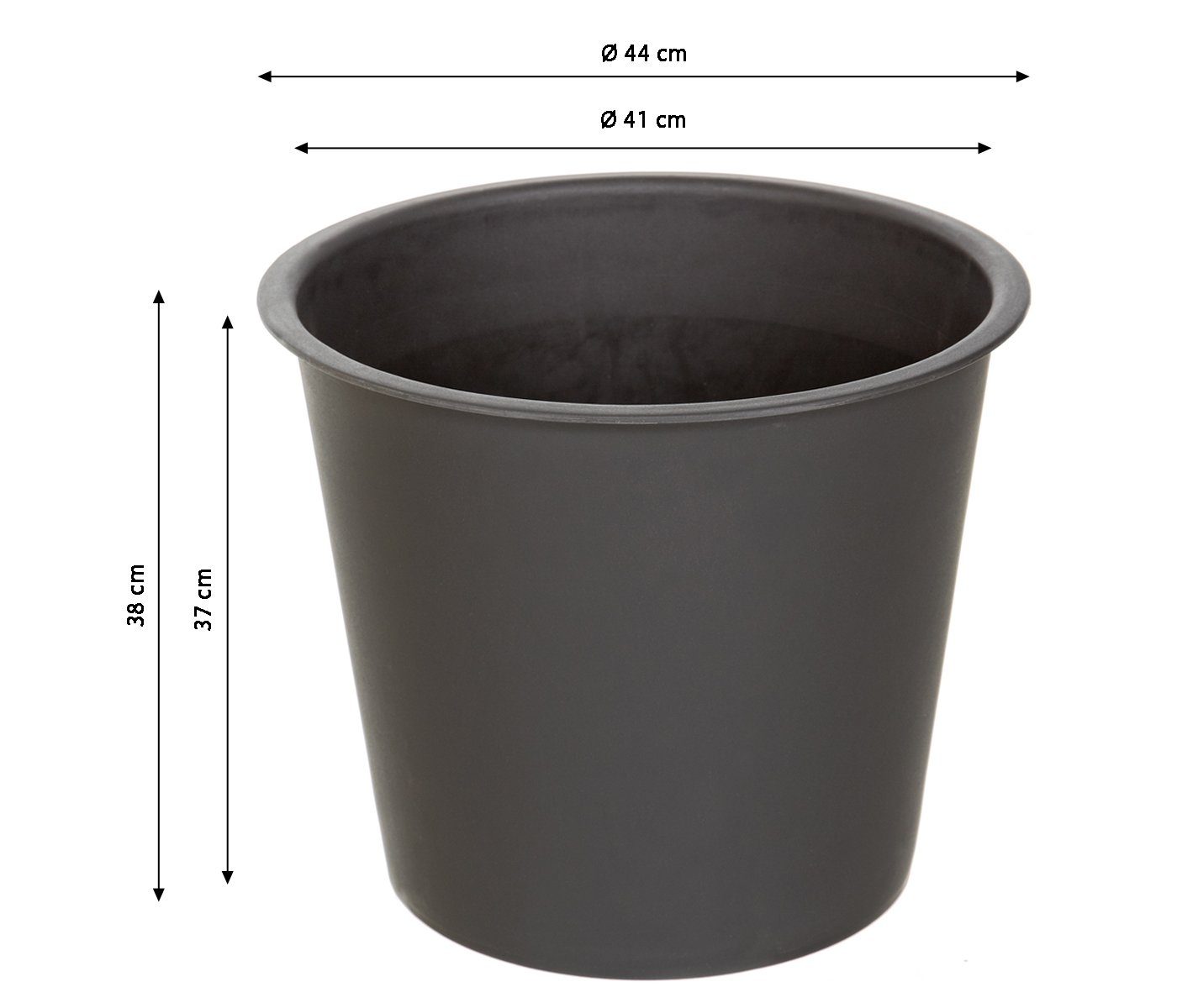 Dehner Blumentopf Universal Kunststoff-Einsatz rund, schwarz
