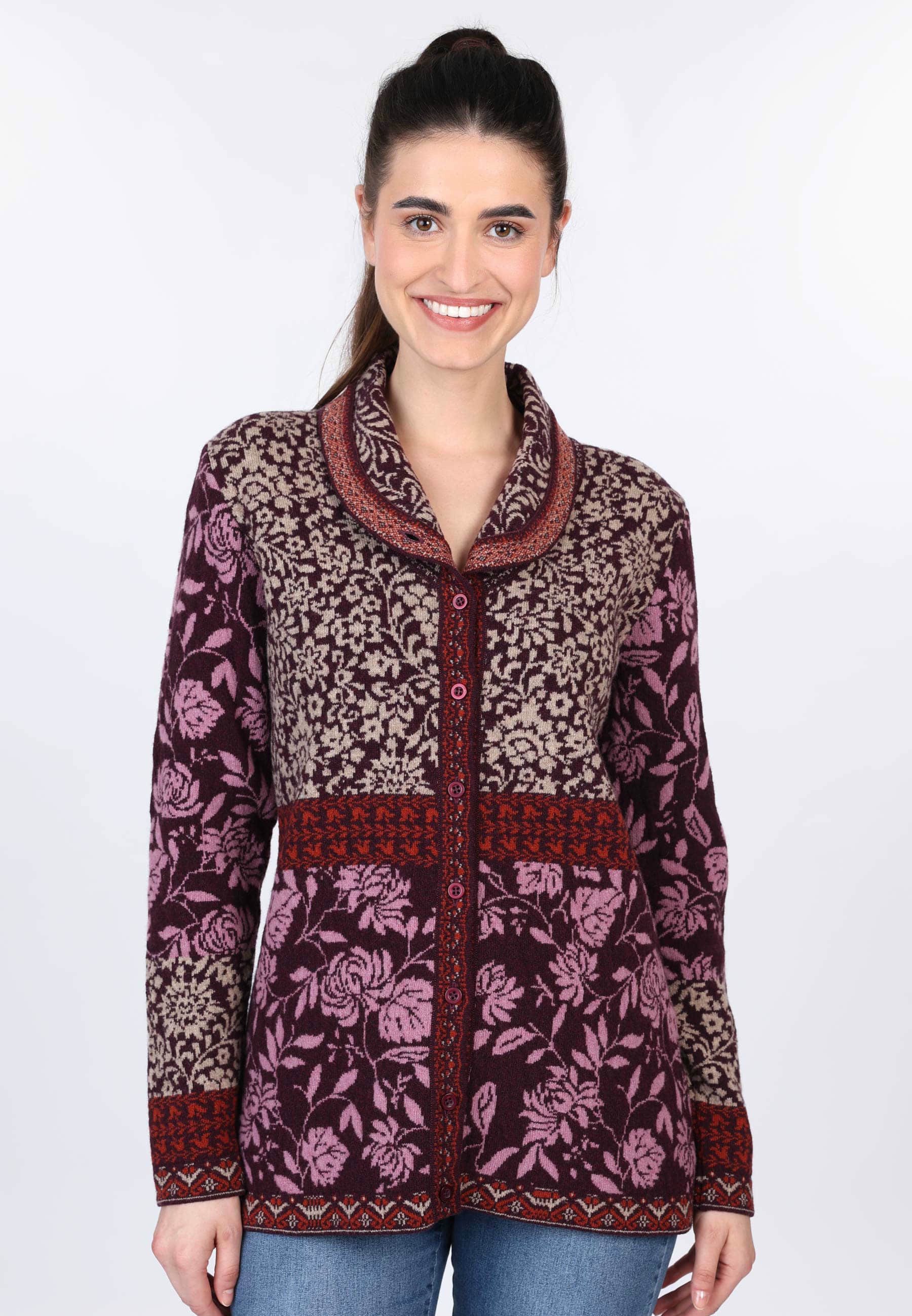 Sorgenfri Sylt Strickjacke Maily Flower Strickdetails günstig online kaufen