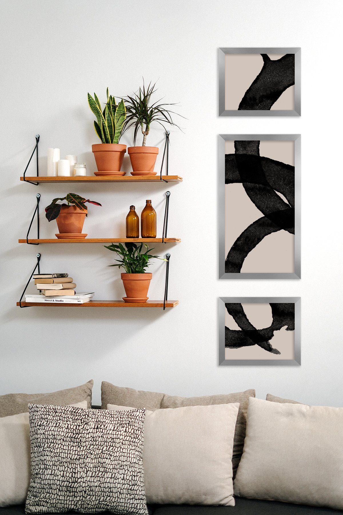 Einzelrahmen Bilderrahmen Bern, (1 Stück), 20x30 cm, Alu Gebürstet, MDF