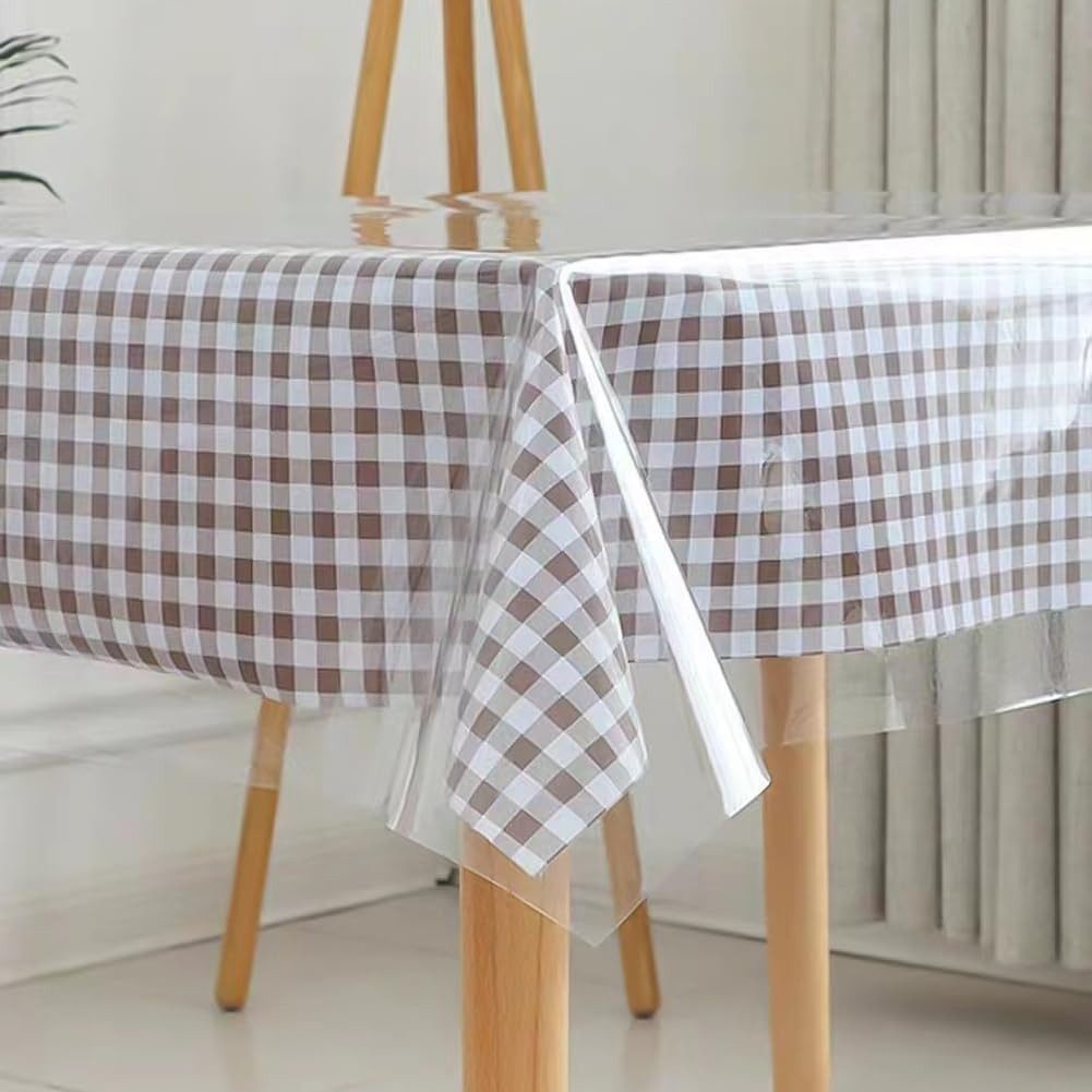 Emhelle Tischdecke Glasklare Tischfolie Transparenter Tischdecke Tischschut günstig online kaufen