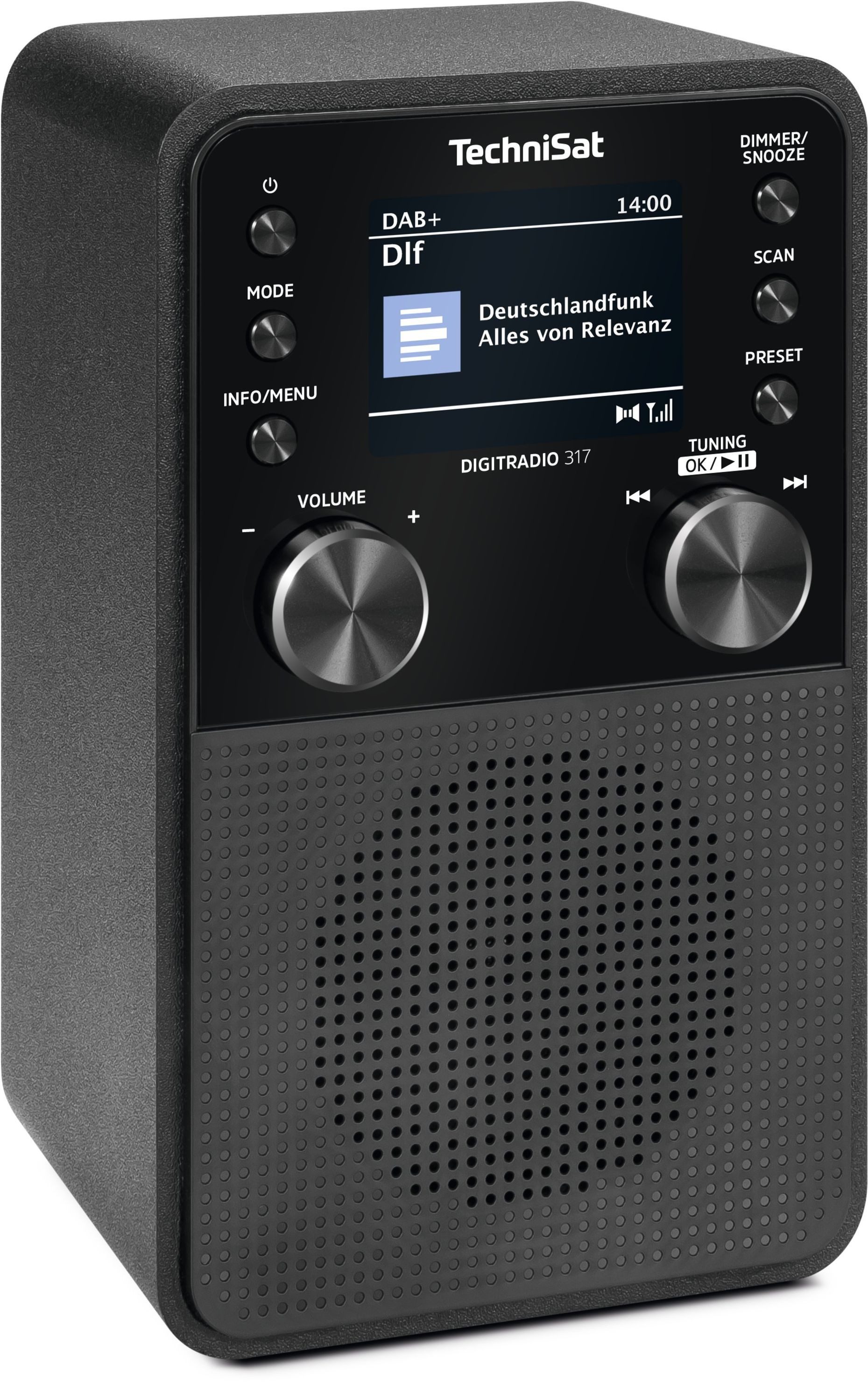 TechniSat DIGITRADIO 317 Digitalradio (DAB) (Digitalradio (DAB), FM-Tuner mit RDS, 3 W, Bluetooth Audiostreaming, Radiowecker, Sleeptimer, Farbdisplay)