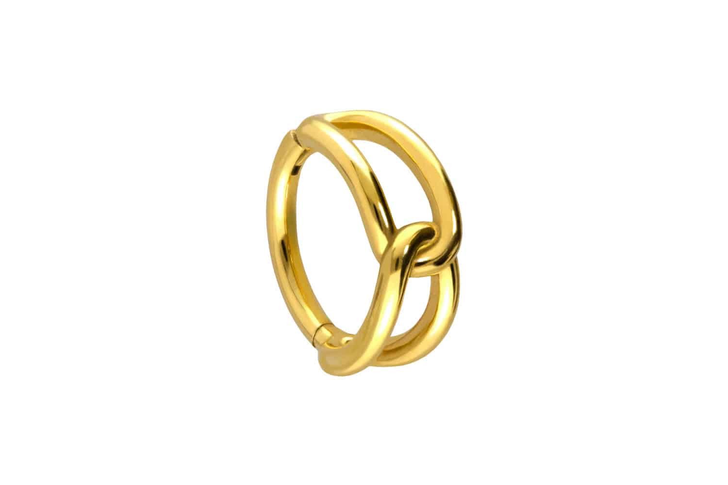 PIERCINGLINE Nasenpiercing Chirurgenstahl Segmentring Clicker KNOTEN günstig online kaufen