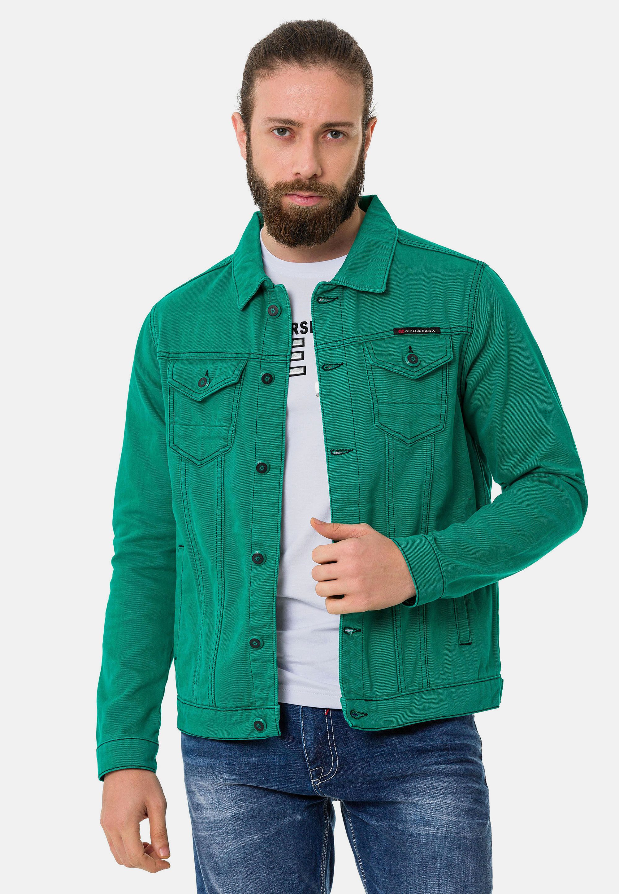 Cipo & Baxx Jeansjacke CJ289 mit Knopfleiste