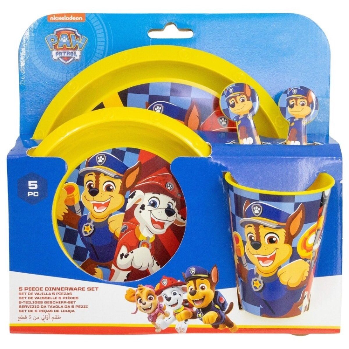 PAW PATROL Kindergeschirr-Set Paw Patrol 5-teiliges Kindergeschirr Essensset